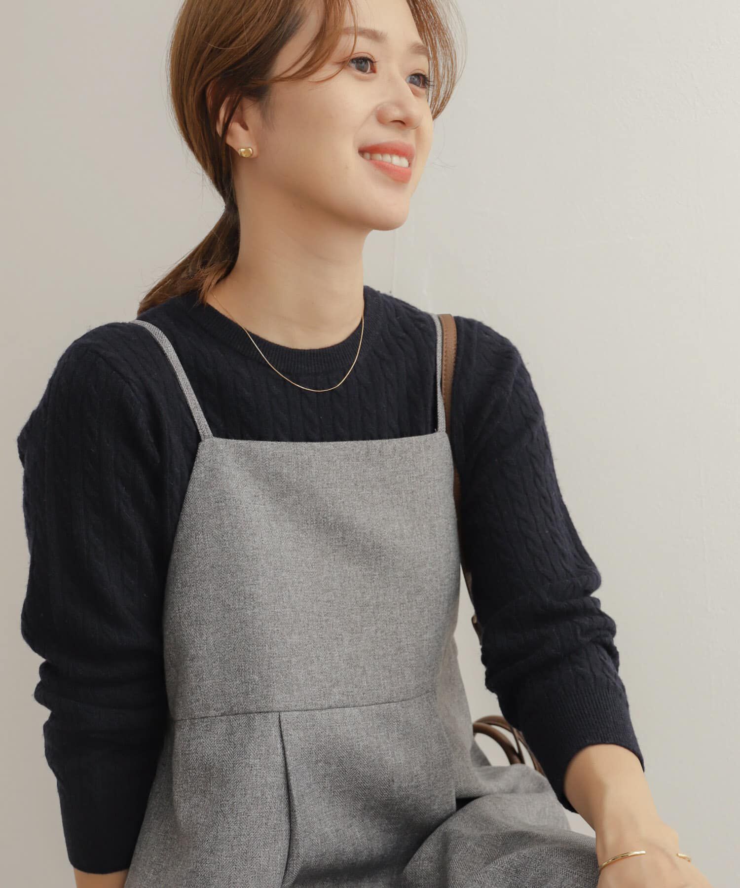 URBAN RESEARCH DOORS「ウール混ケーブルコンパクトニット」|ニット・セーター|