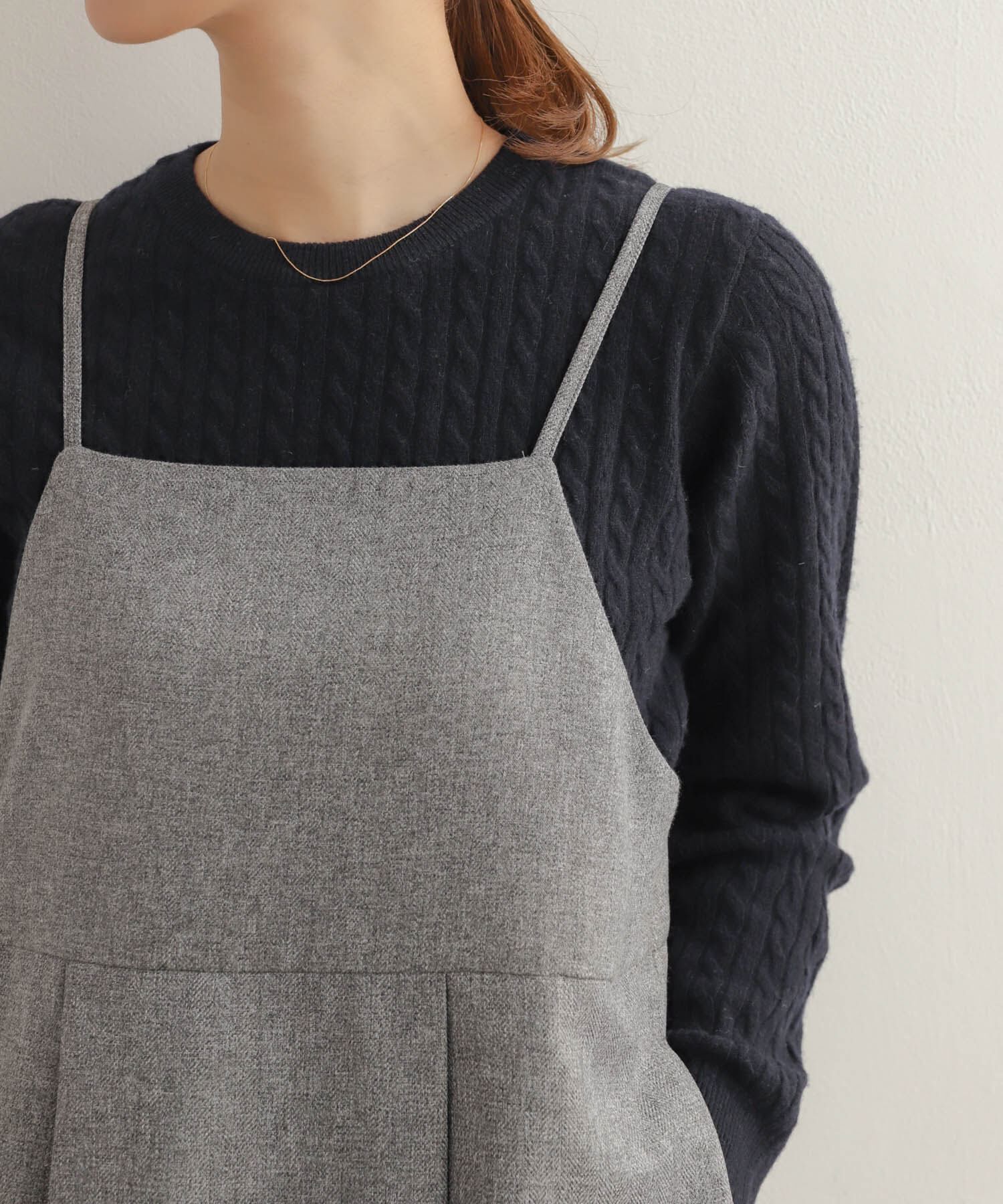 URBAN RESEARCH DOORS「ウール混ケーブルコンパクトニット」|ニット・セーター|