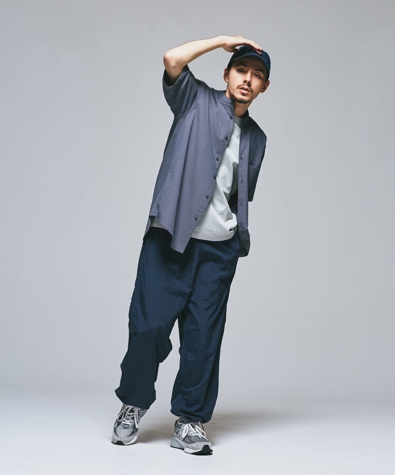 URBAN RESEARCH DOORS「『一部WEB限定』『UR TECH DRYLUXE』バンドカラーシャツ」|シャツ・ブラウス|