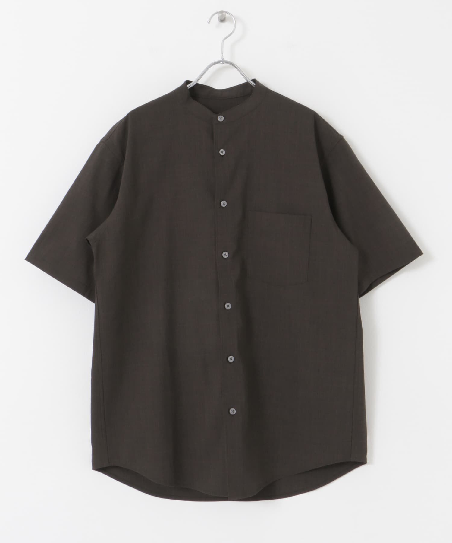 URBAN RESEARCH DOORS「『一部WEB限定』『UR TECH DRYLUXE』バンドカラーシャツ」|シャツ・ブラウス|