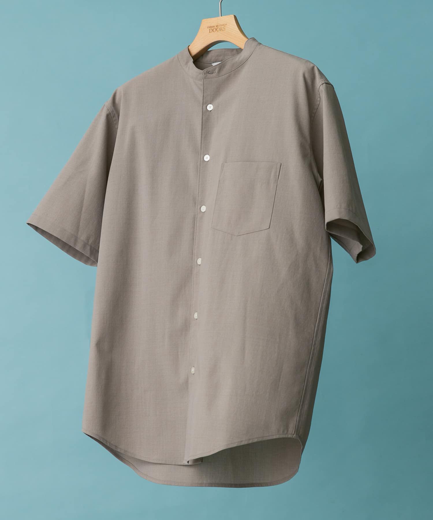 URBAN RESEARCH DOORS「『一部WEB限定』『UR TECH DRYLUXE』バンドカラーシャツ」|シャツ・ブラウス|