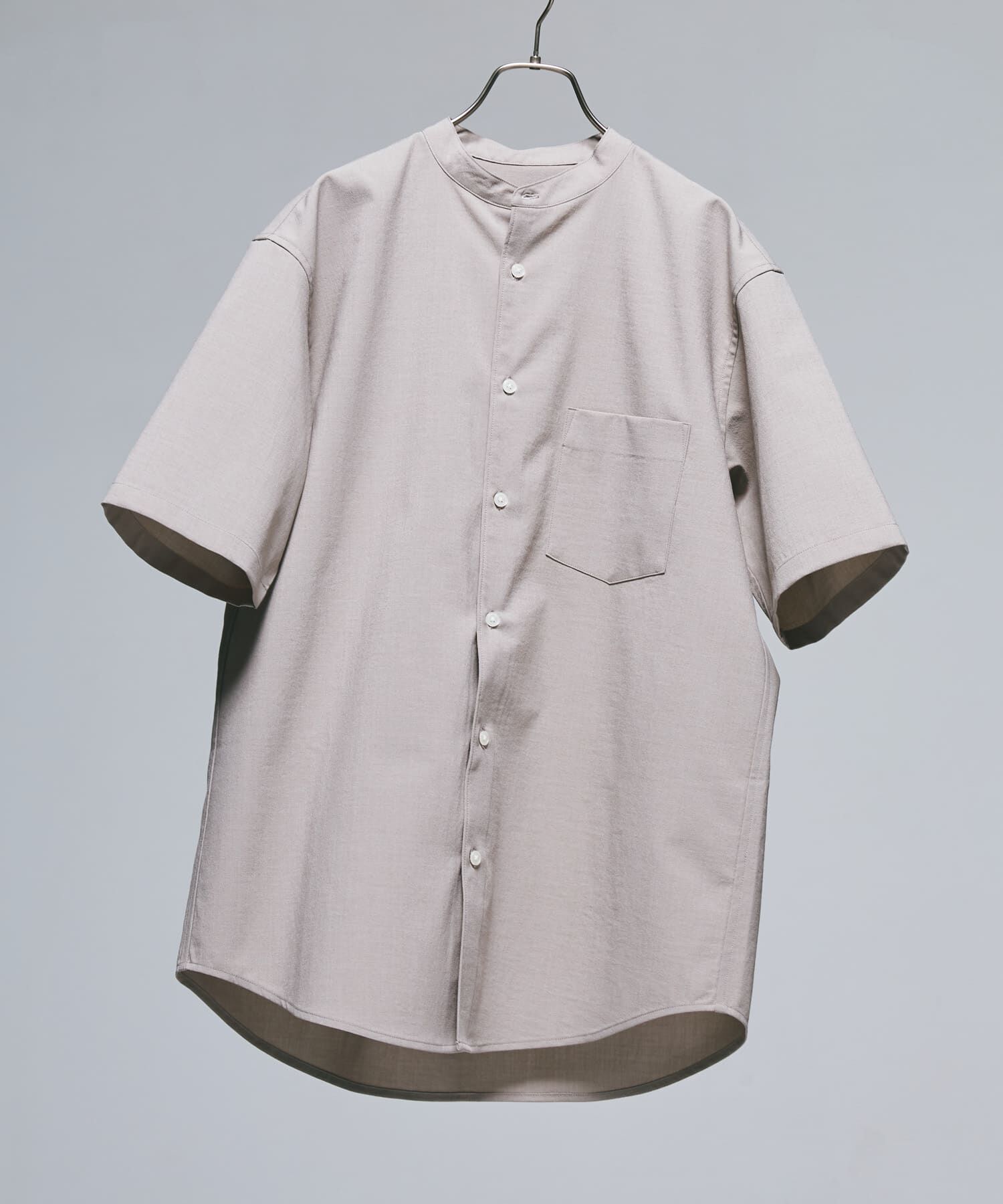 URBAN RESEARCH DOORS「『一部WEB限定』『UR TECH DRYLUXE』バンドカラーシャツ」|シャツ・ブラウス|