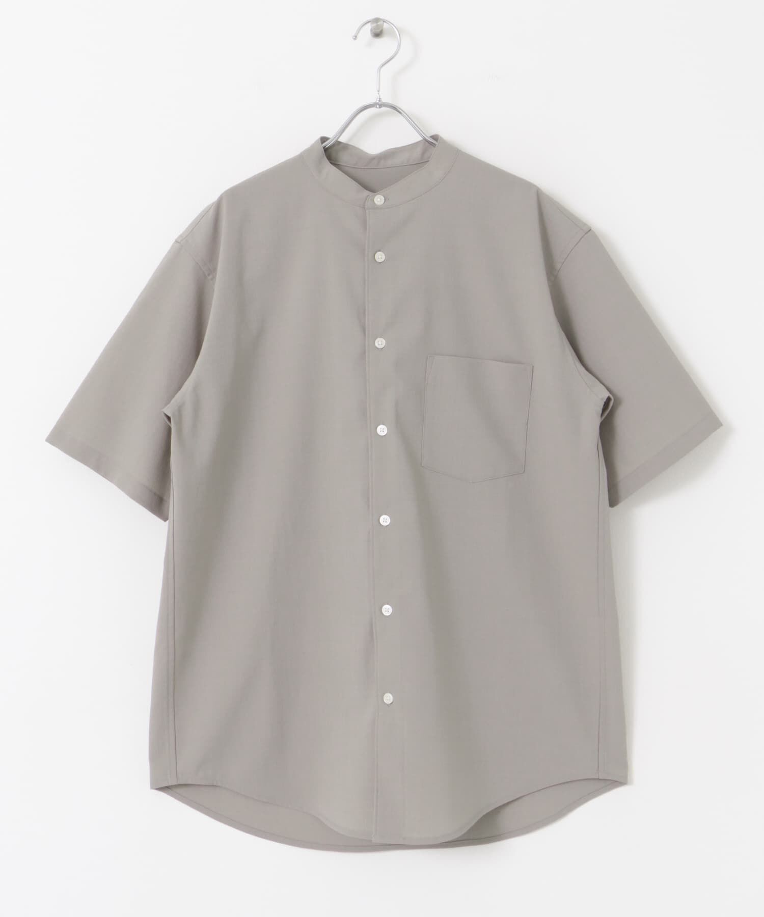 URBAN RESEARCH DOORS「『一部WEB限定』『UR TECH DRYLUXE』バンドカラーシャツ」|シャツ・ブラウス|