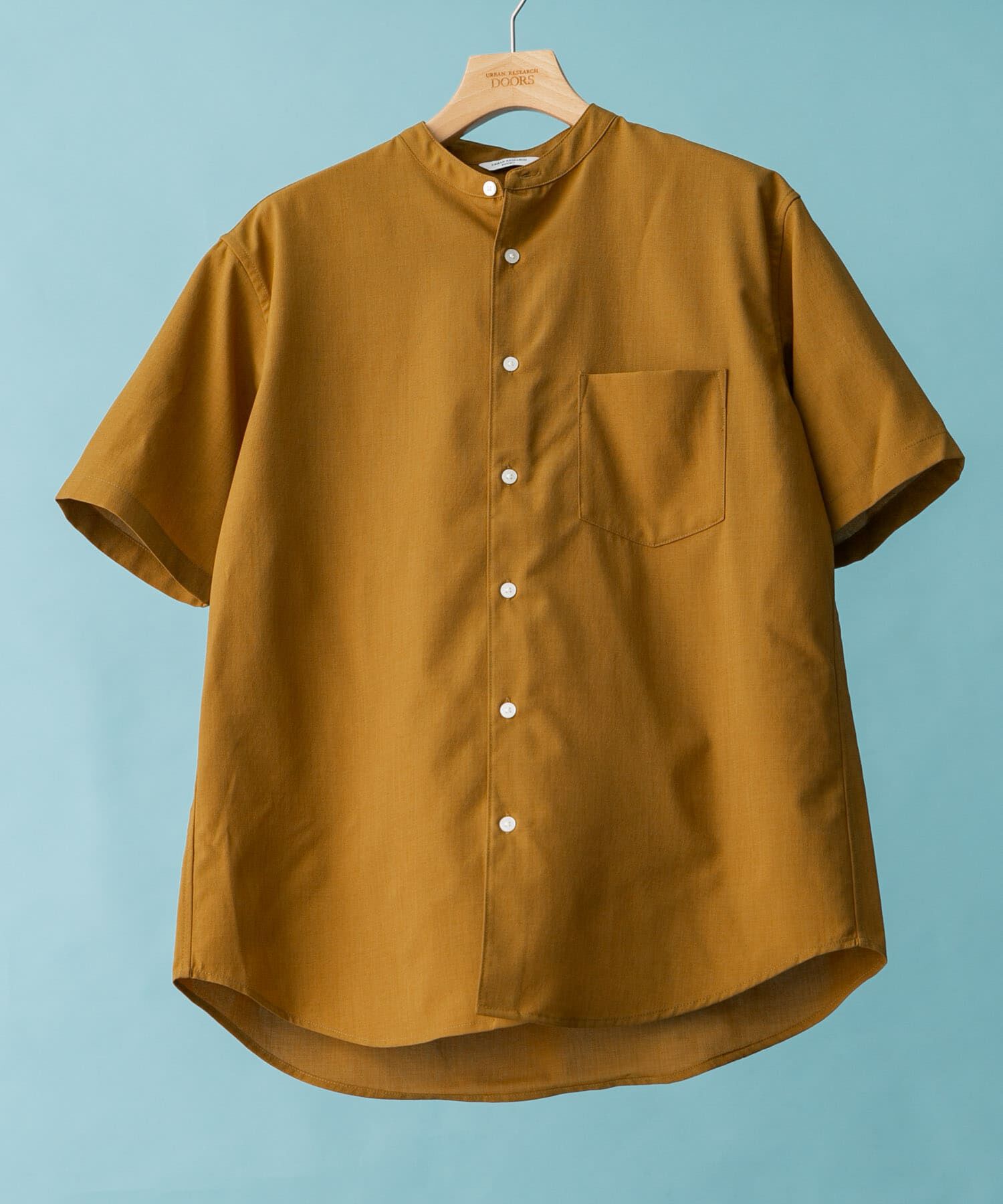 URBAN RESEARCH DOORS「『一部WEB限定』『UR TECH DRYLUXE』バンドカラーシャツ」|シャツ・ブラウス|