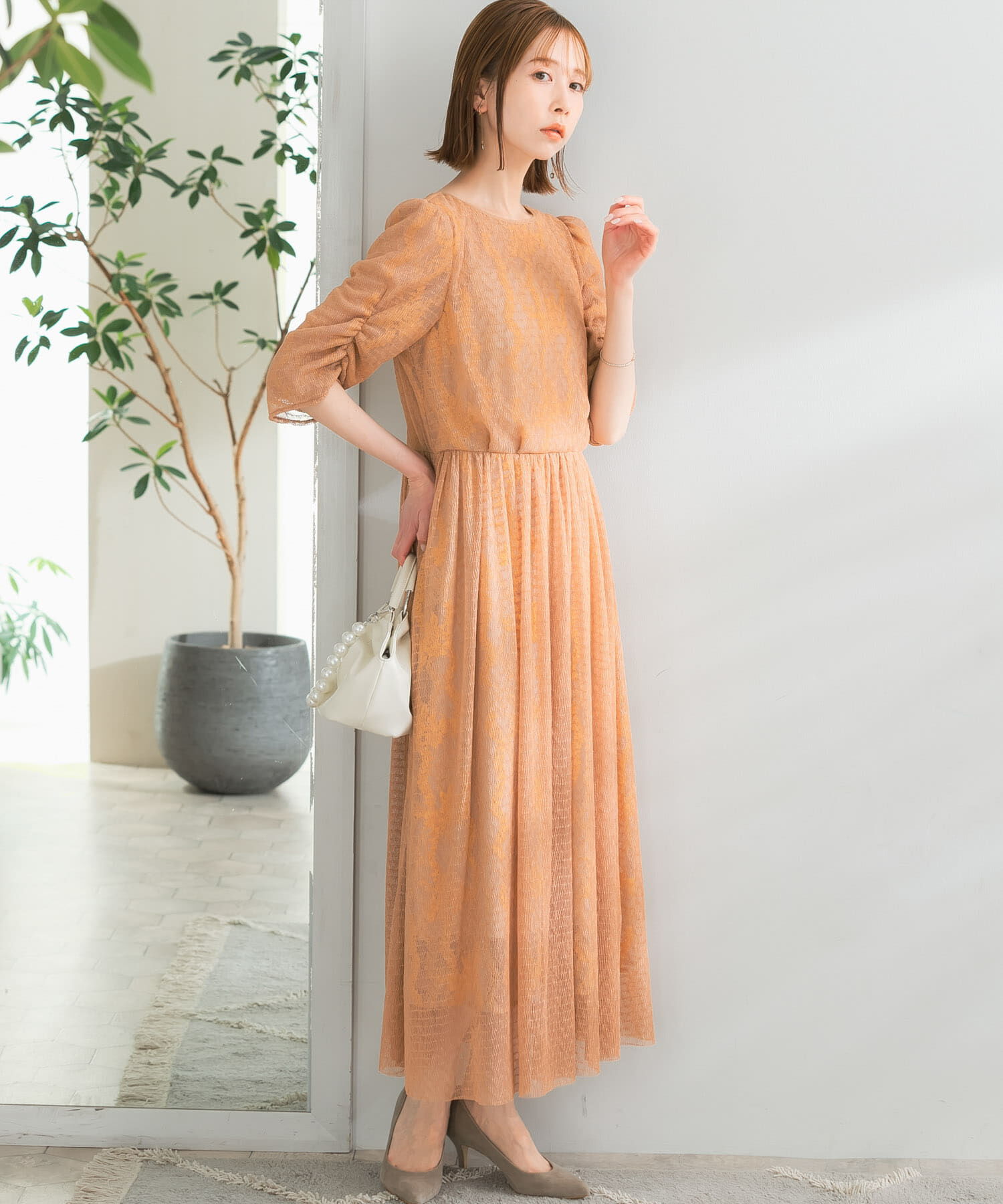 URBAN RESEARCH ROSSO「オーバーレースドレス」|ワンピース|