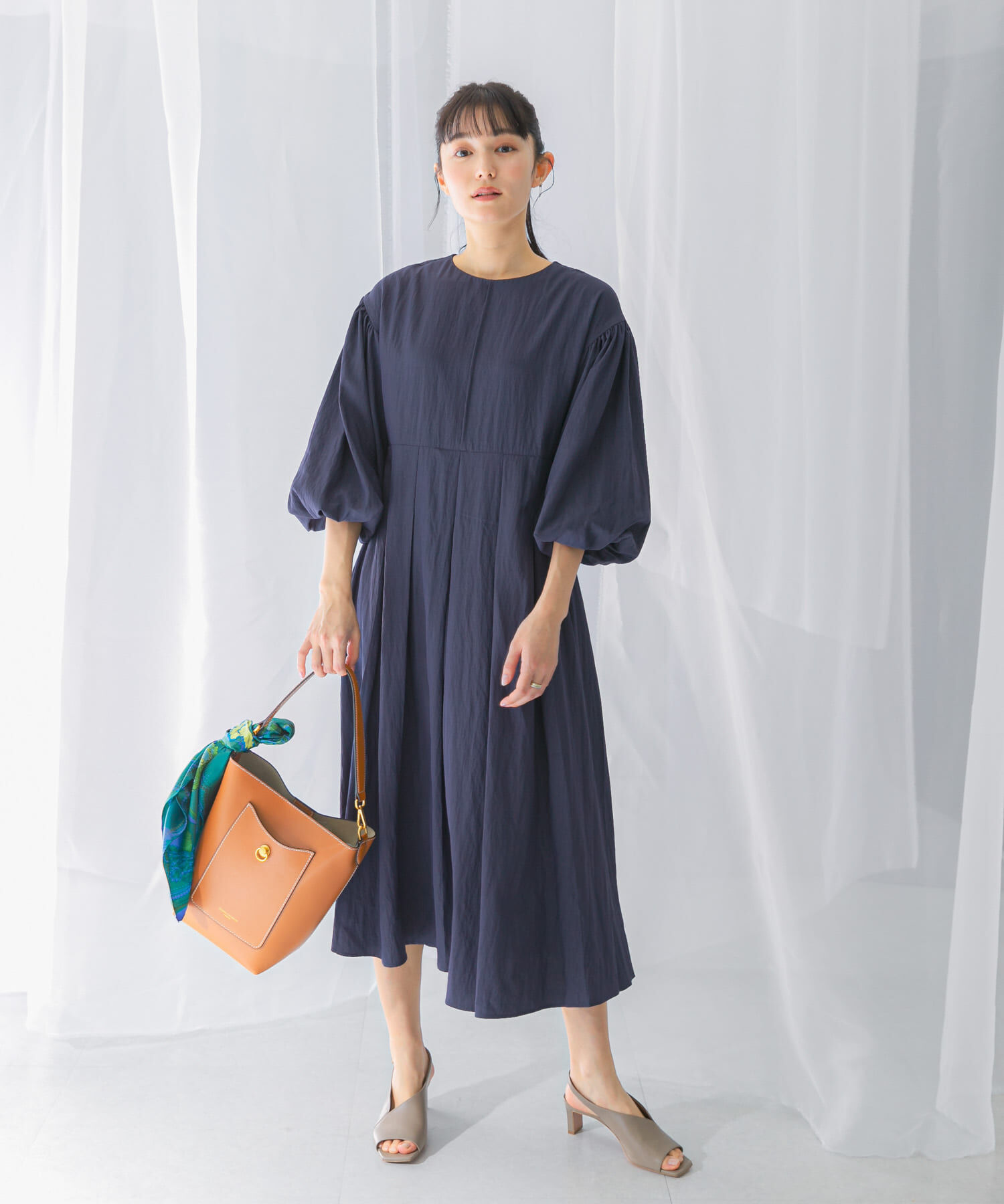 URBAN RESEARCH ROSSO「ボリュームスリーブタックワンピース」|ワンピース|