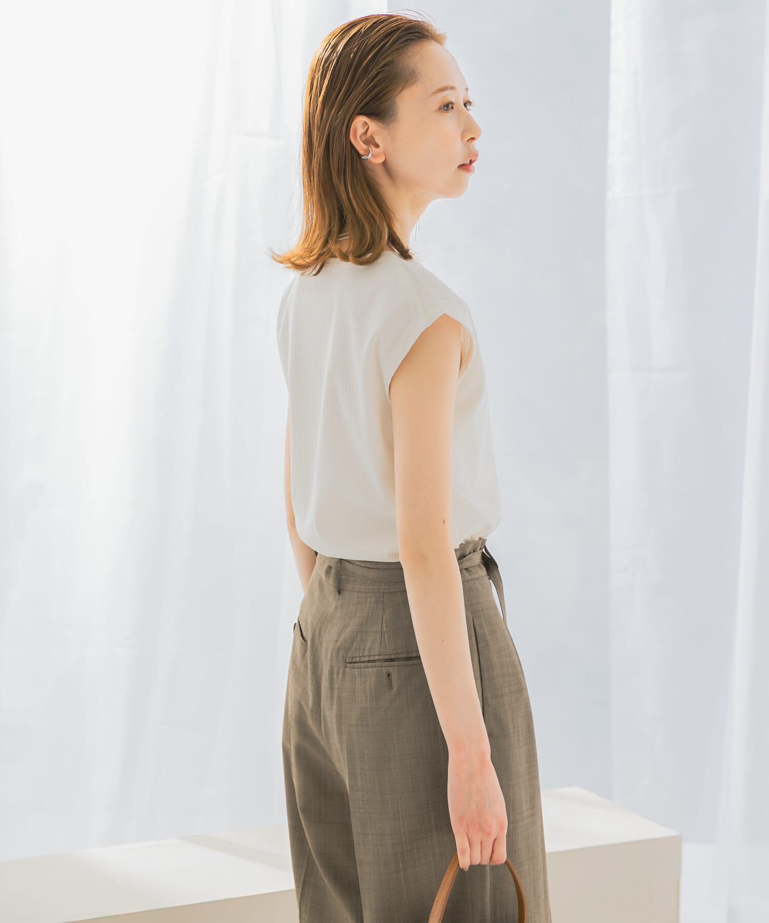 URBAN RESEARCH ROSSO「汗染防止フレンチリブTシャツ」|Tシャツ・カットソー|