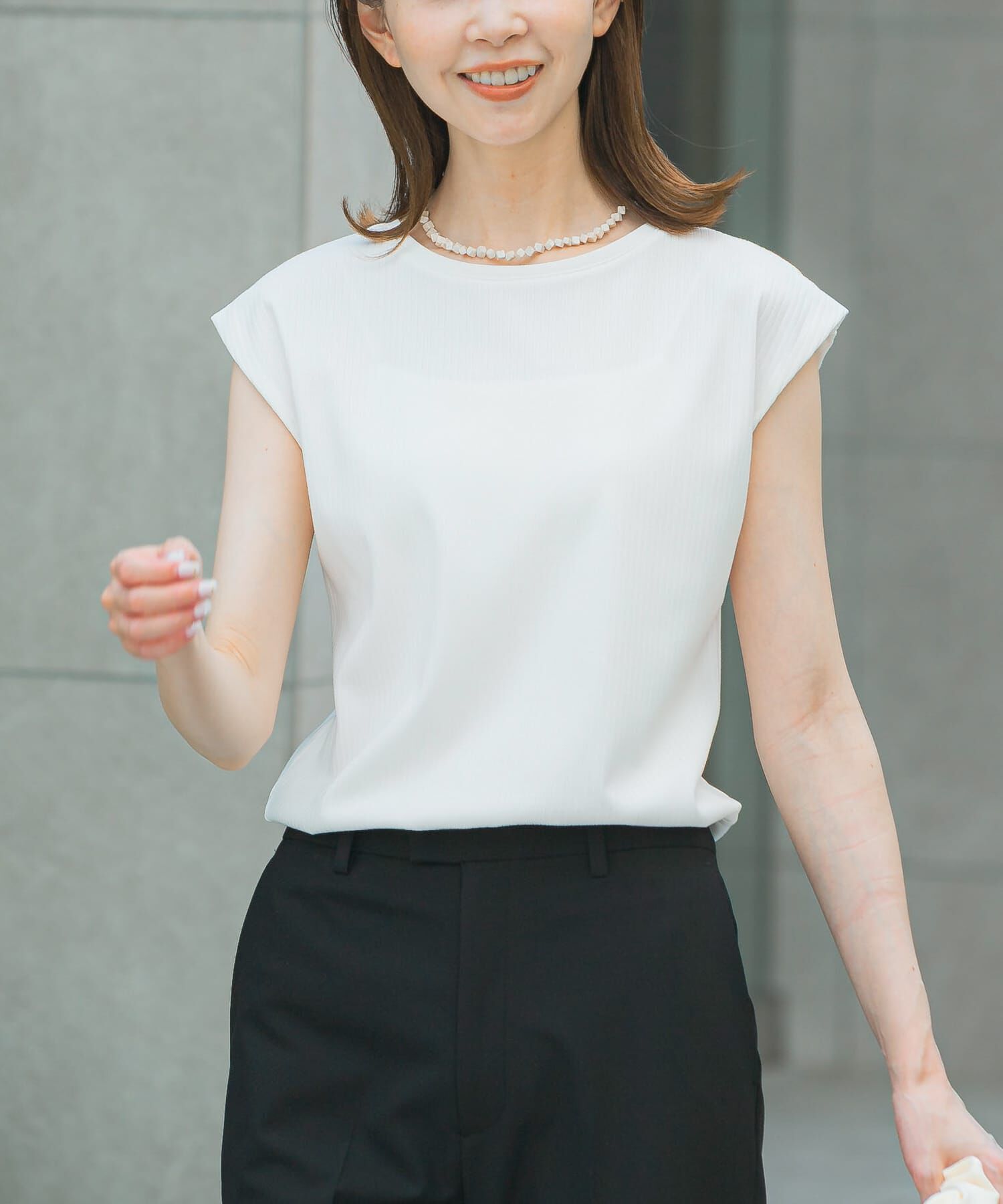 URBAN RESEARCH ROSSO「汗染防止フレンチリブTシャツ」|Tシャツ・カットソー|