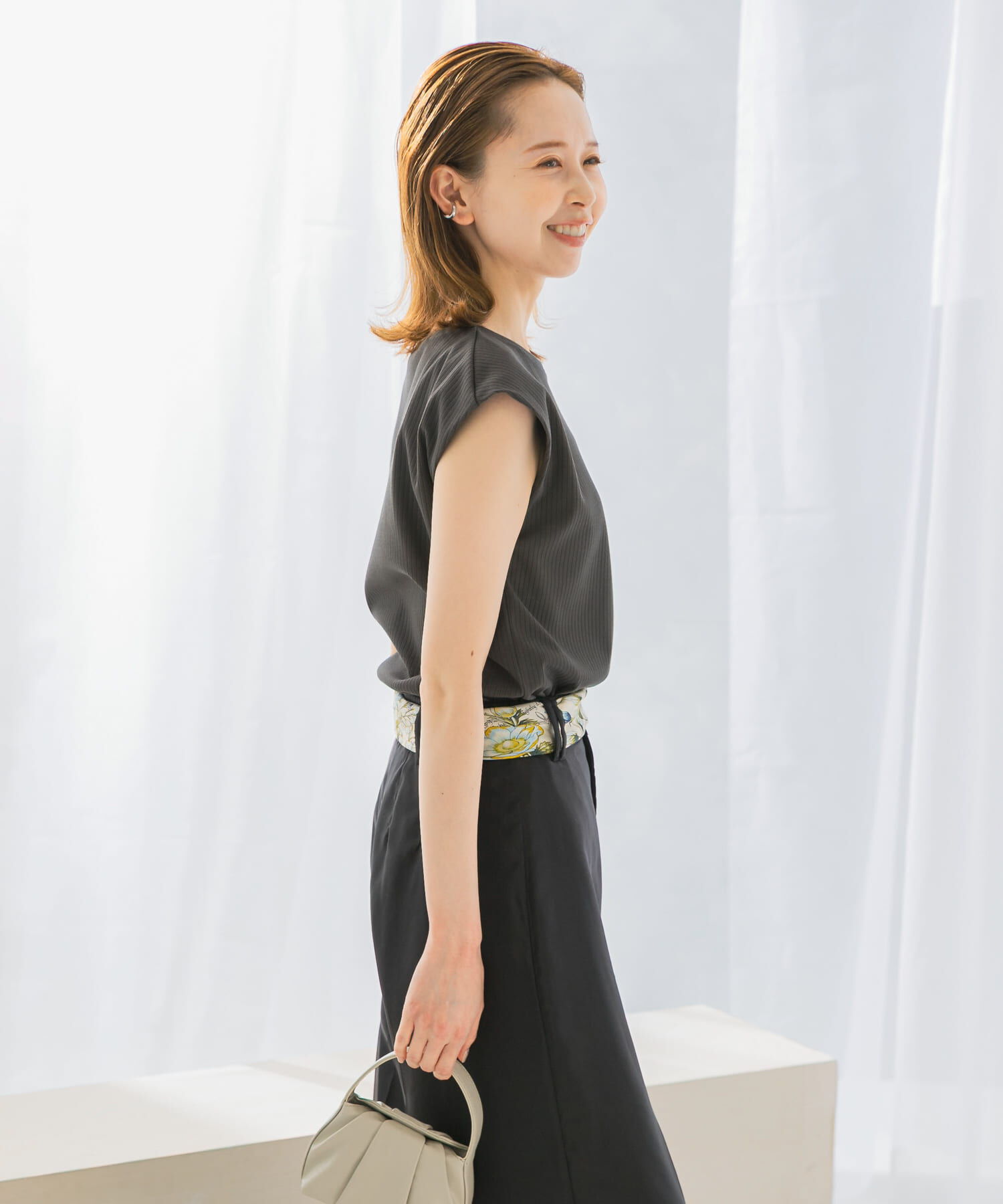 URBAN RESEARCH ROSSO「汗染防止フレンチリブTシャツ」|Tシャツ・カットソー|