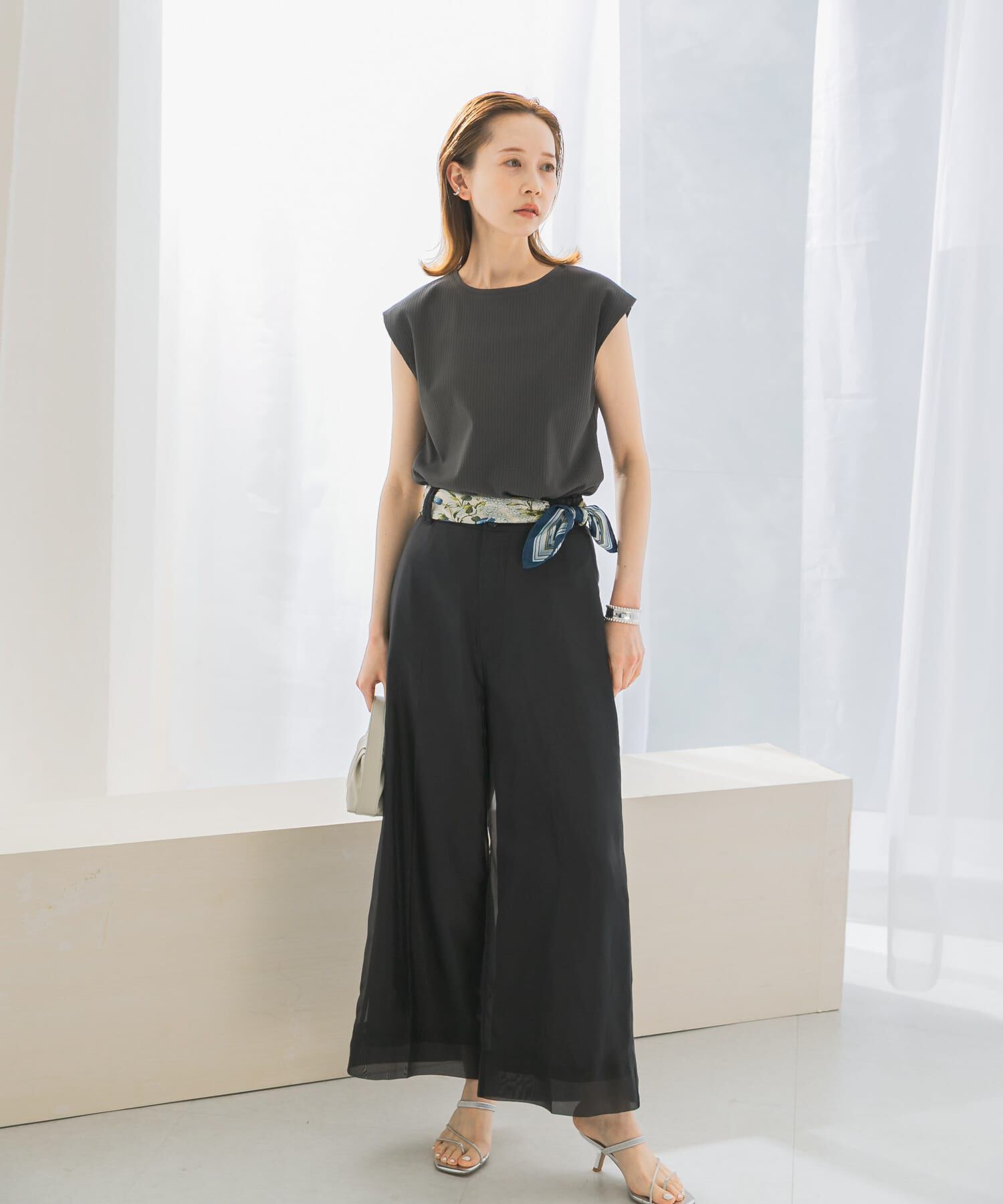 URBAN RESEARCH ROSSO「汗染防止フレンチリブTシャツ」|Tシャツ・カットソー|