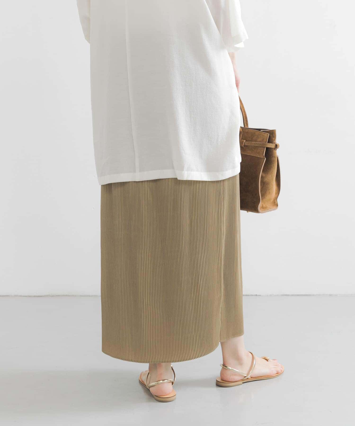 URBAN RESEARCH「サテンプリーツストレートラインスカート」|スカート|
