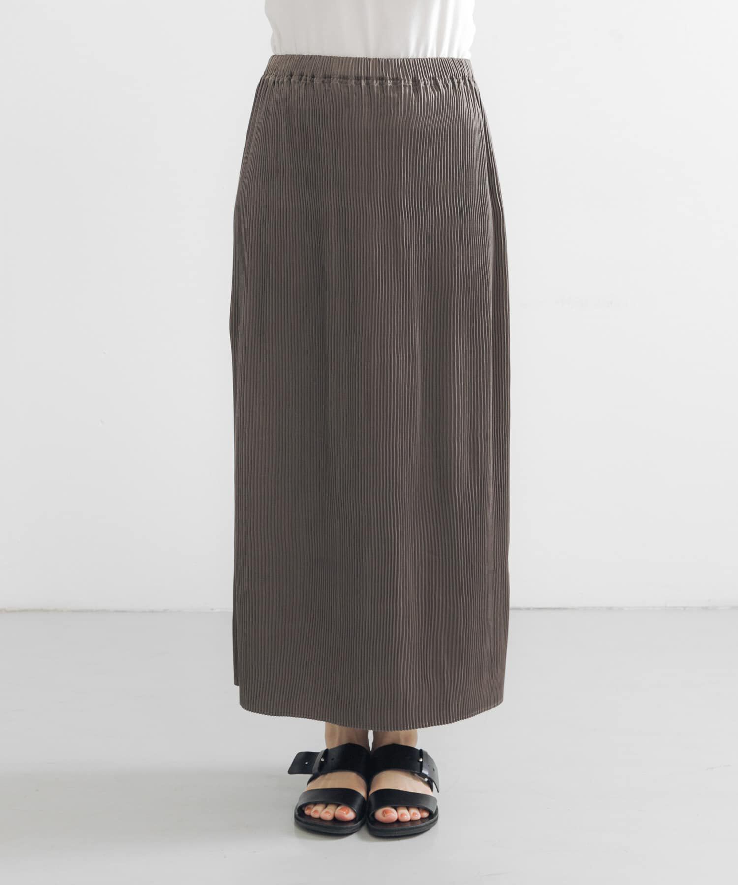 URBAN RESEARCH「サテンプリーツストレートラインスカート」|スカート|