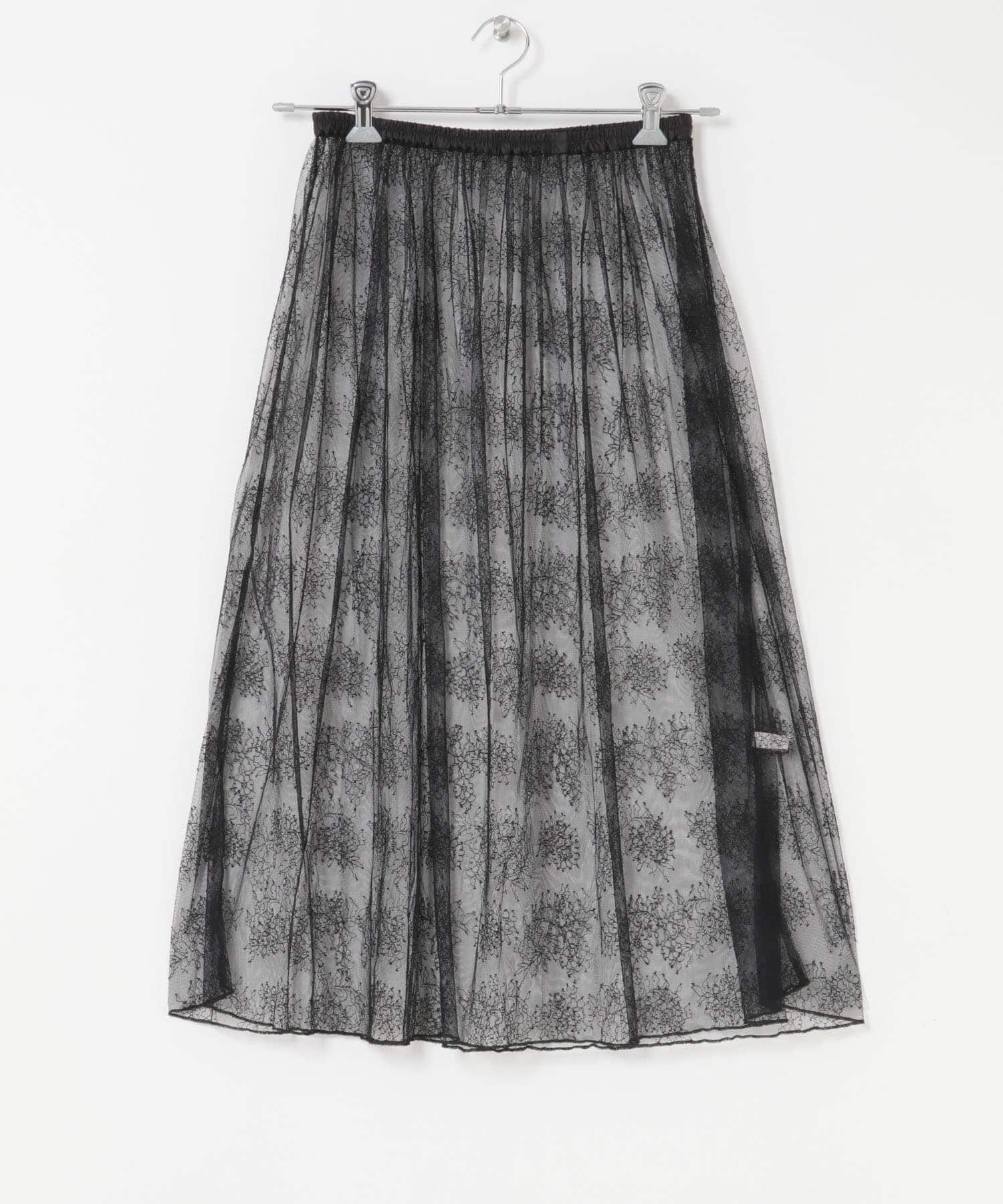 URBAN RESEARCH ROSSO「F by ROSSO　チュールレースレイヤードスカート」|スカート|