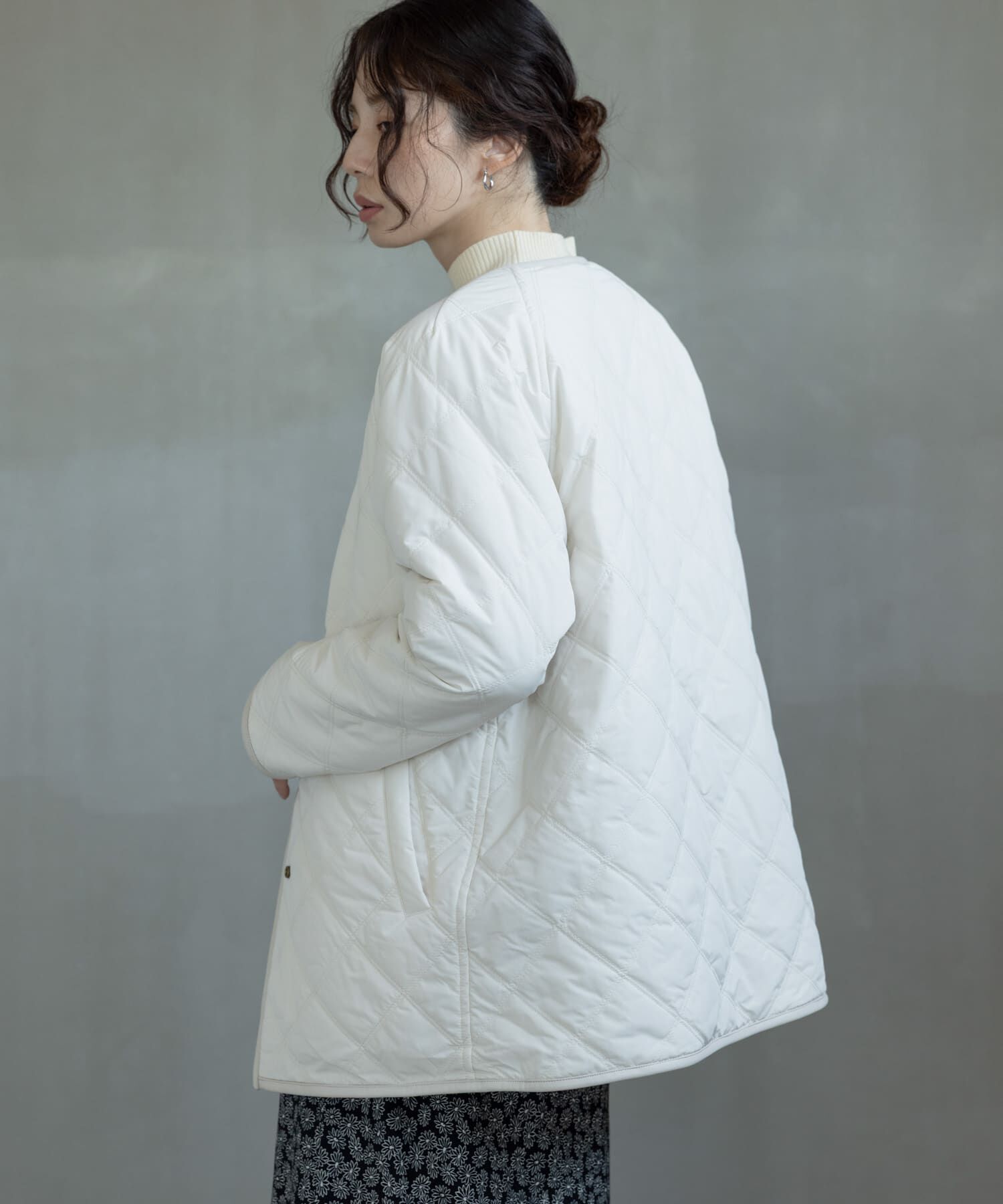 Sonny Label 「リバーシブルボア撥水キルティングコート」|ノーカラーコート|