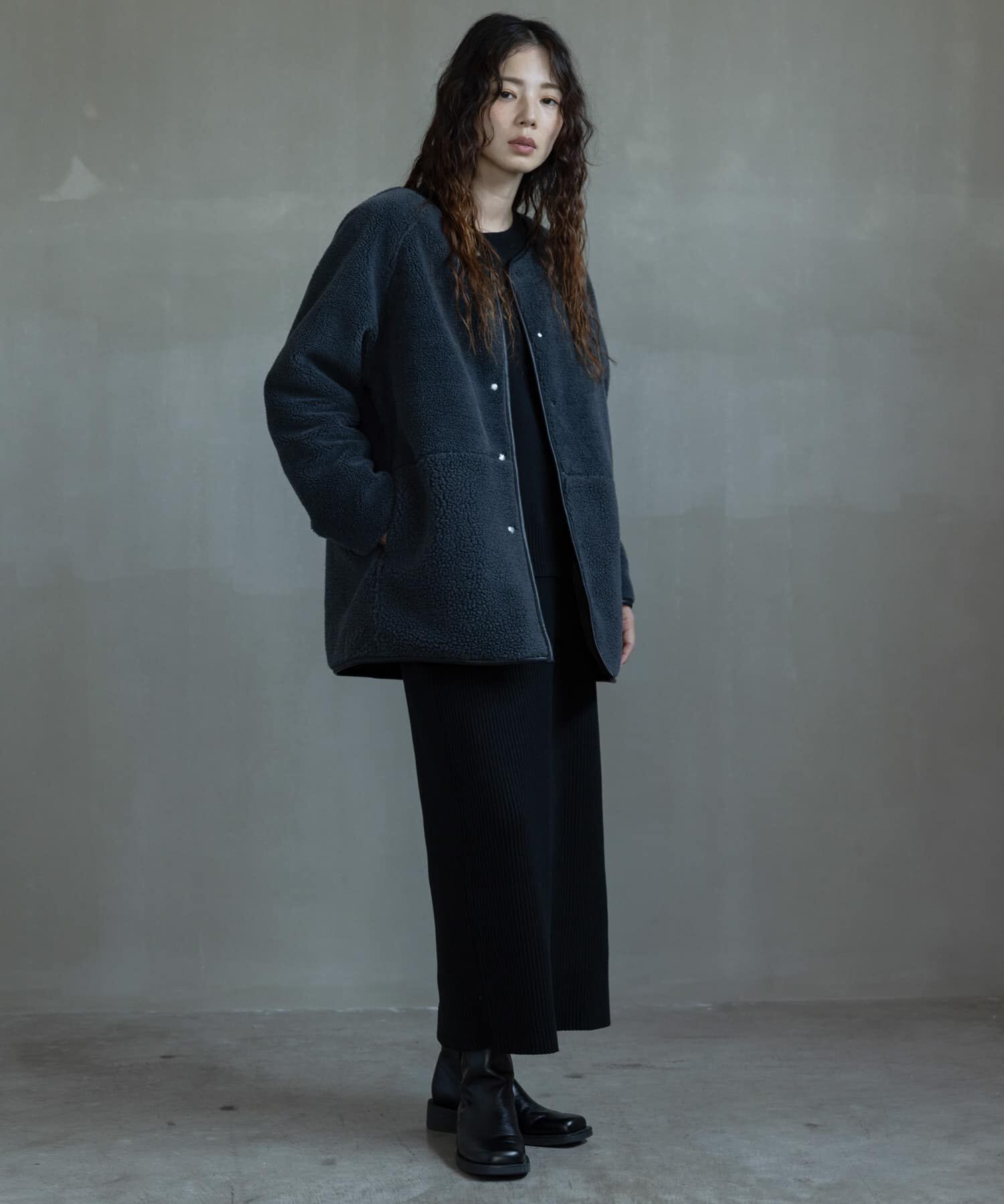 Sonny Label 「リバーシブルボア撥水キルティングコート」|ノーカラーコート|