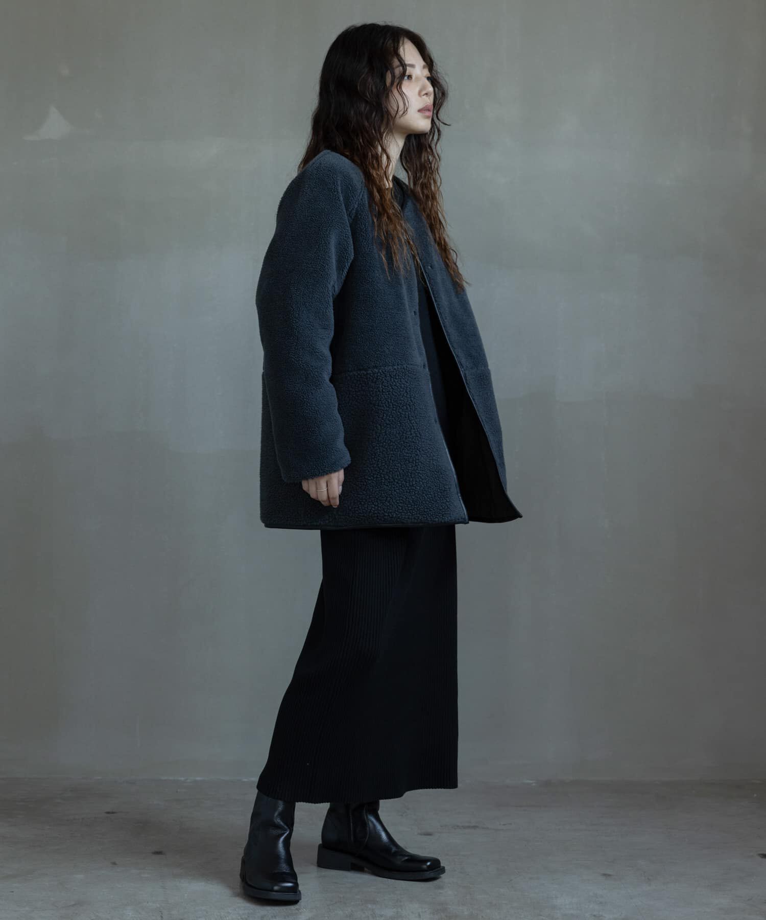 Sonny Label 「リバーシブルボア撥水キルティングコート」|ノーカラーコート|