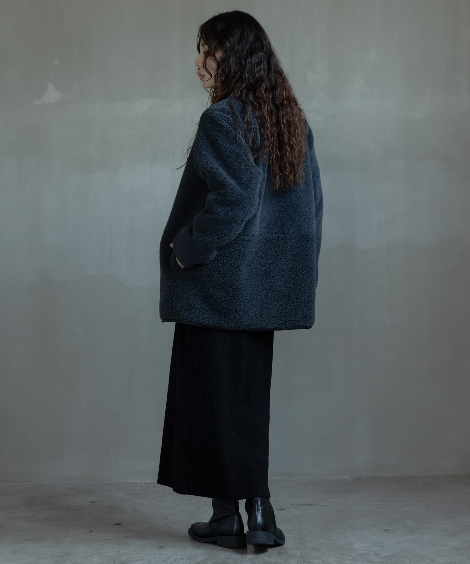 Sonny Label 「リバーシブルボア撥水キルティングコート」|ノーカラーコート|