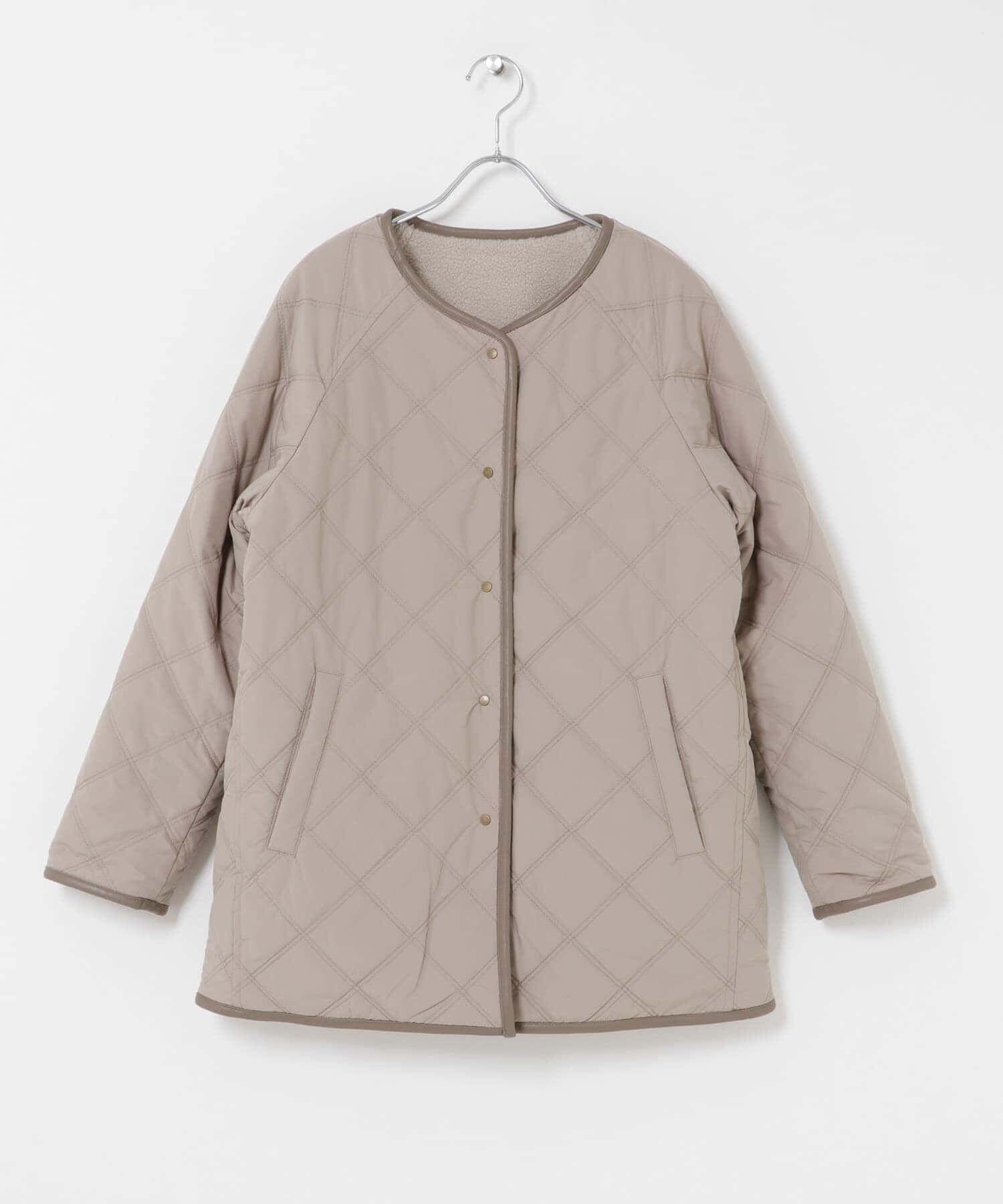 Sonny Label 「リバーシブルボア撥水キルティングコート」|ノーカラーコート|