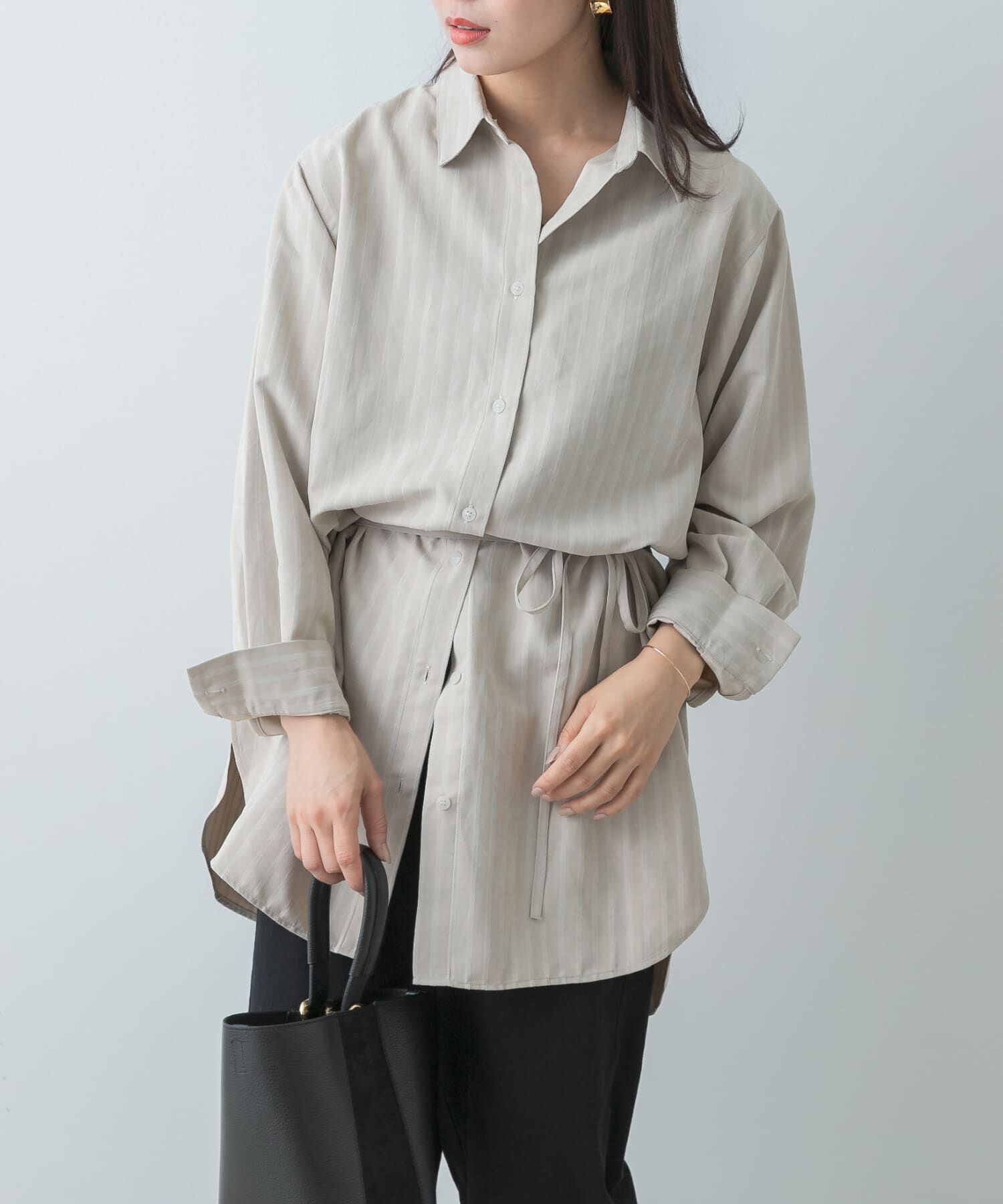 URBAN RESEARCH ROSSO「F by ROSSO　マルチWAYスエードタッチシャツ」|シャツ・ブラウス|