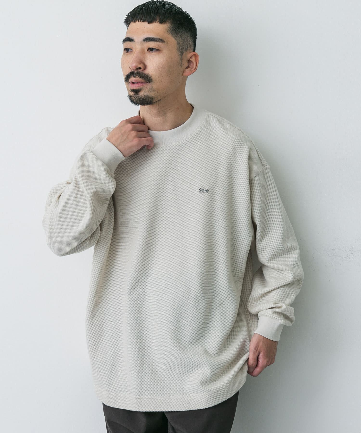 URBAN RESEARCH DOORS「『別注』LACOSTE&times;DOORS　thick pique mock long-sleeve」|Tシャツ・カットソー|