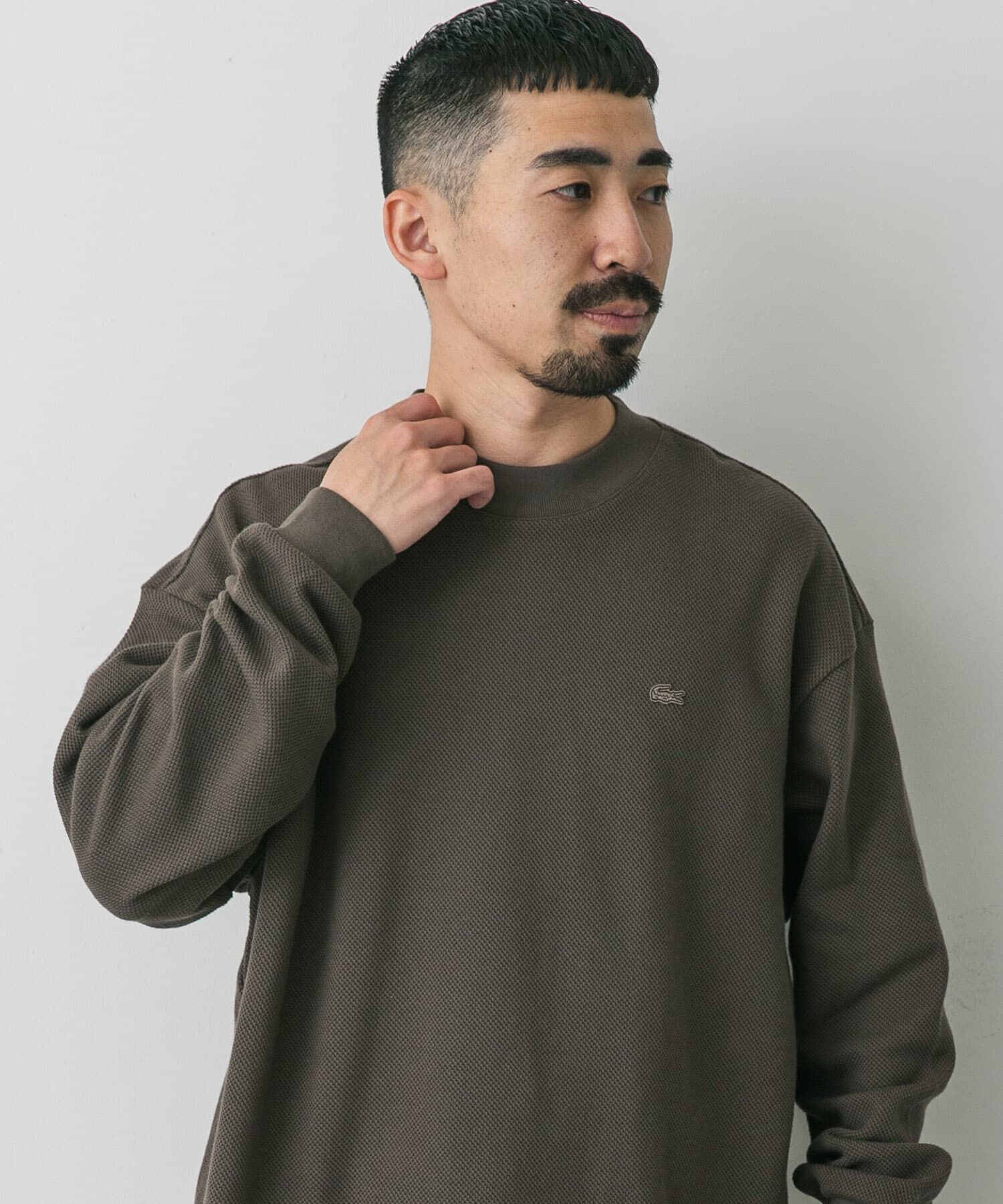 URBAN RESEARCH DOORS「『別注』LACOSTE&times;DOORS　thick pique mock long-sleeve」|Tシャツ・カットソー|