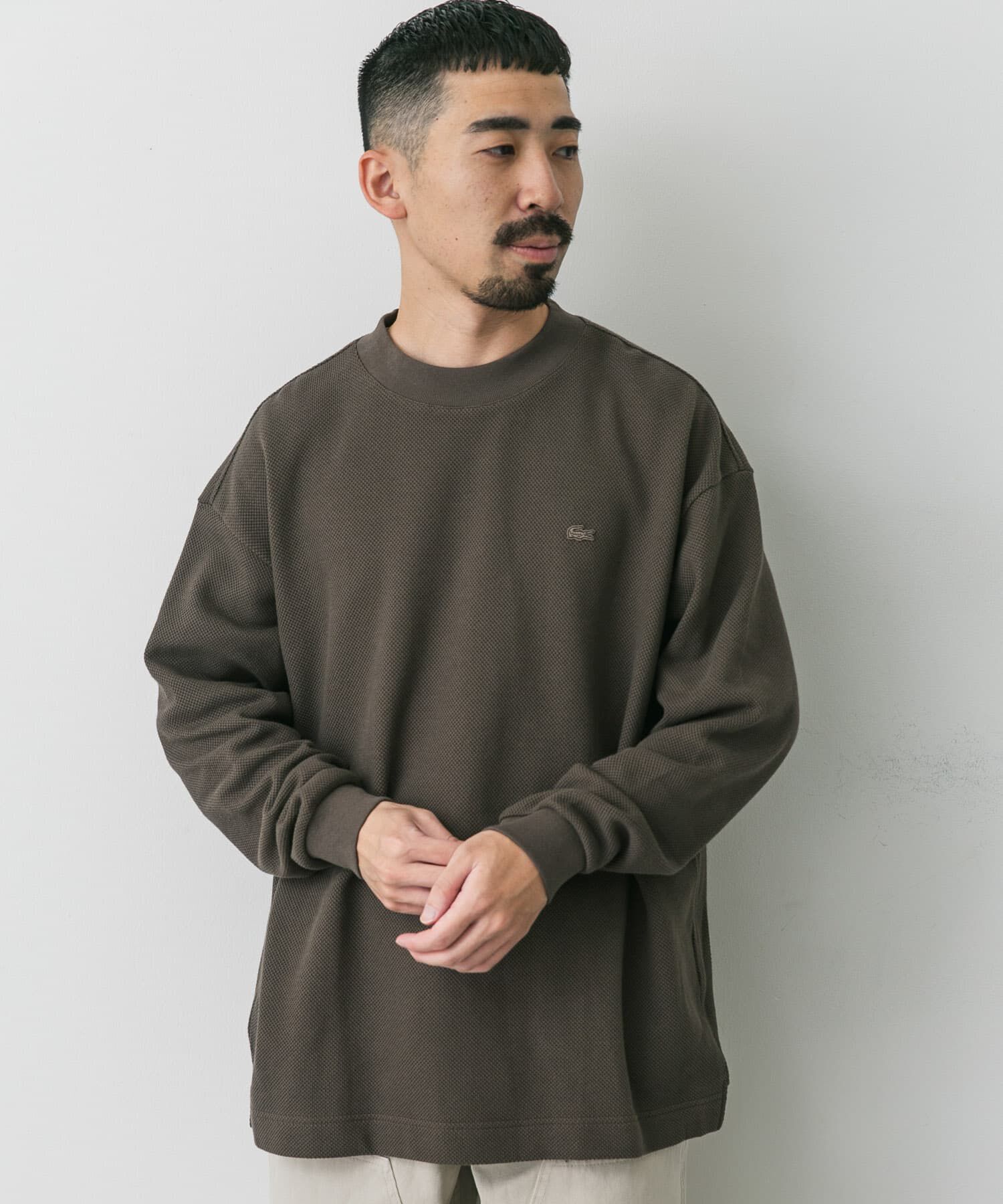 URBAN RESEARCH DOORS「『別注』LACOSTE&times;DOORS　thick pique mock long-sleeve」|Tシャツ・カットソー|