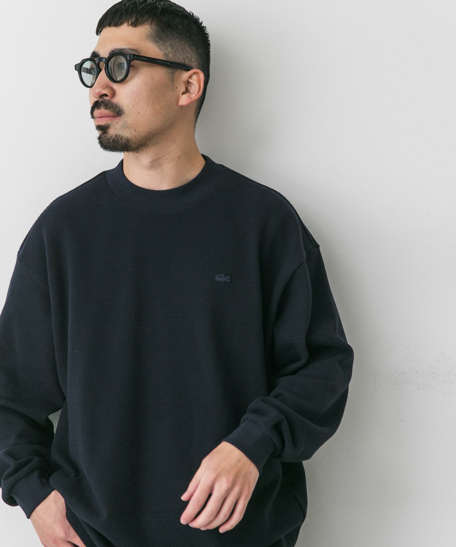 URBAN RESEARCH DOORS「『別注』LACOSTE&times;DOORS　thick pique mock long-sleeve」|Tシャツ・カットソー|