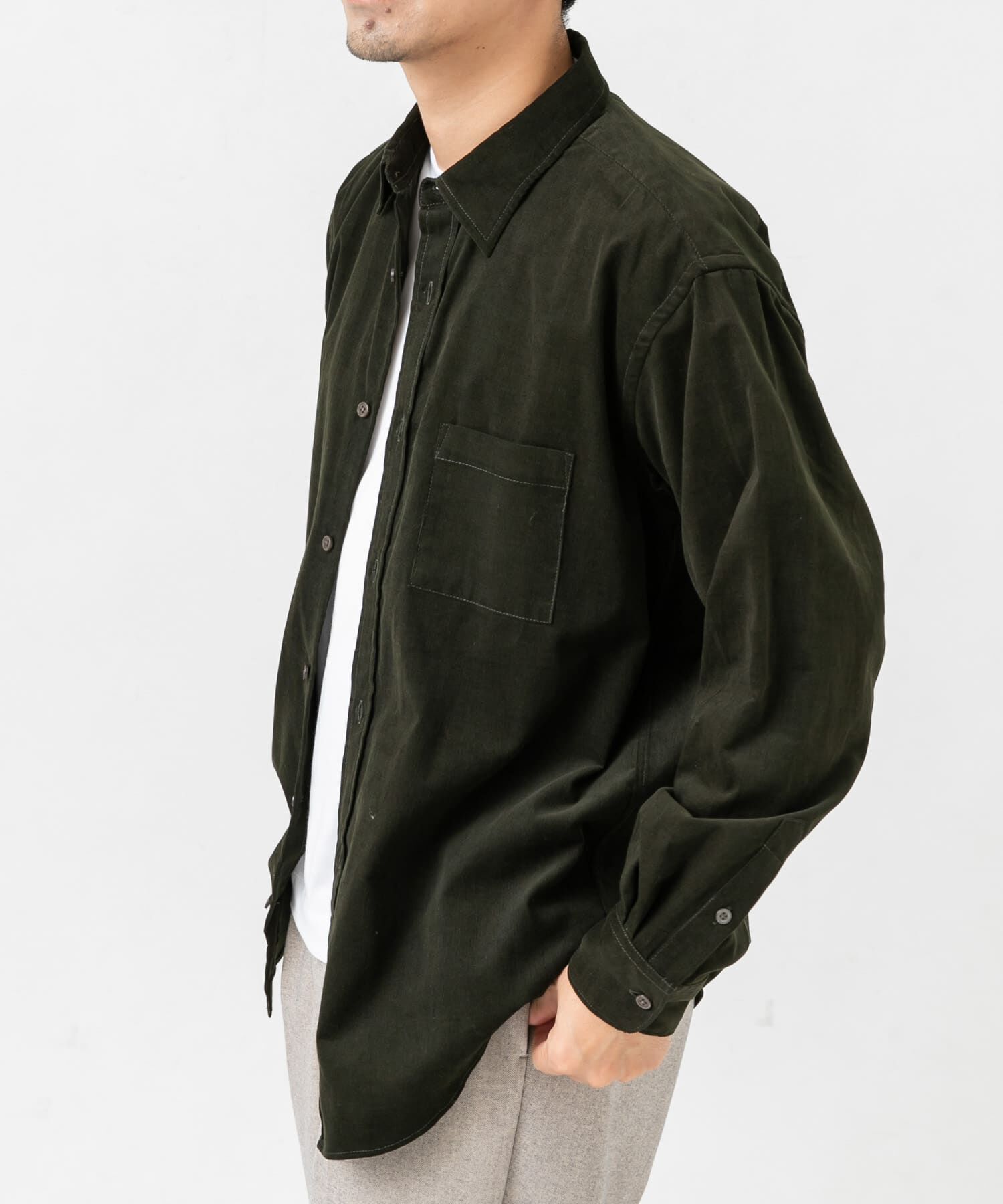 URBAN RESEARCH ROSSO「アーバンリラックスコーデュロイレギュラーシャツ」|シャツ・ブラウス|