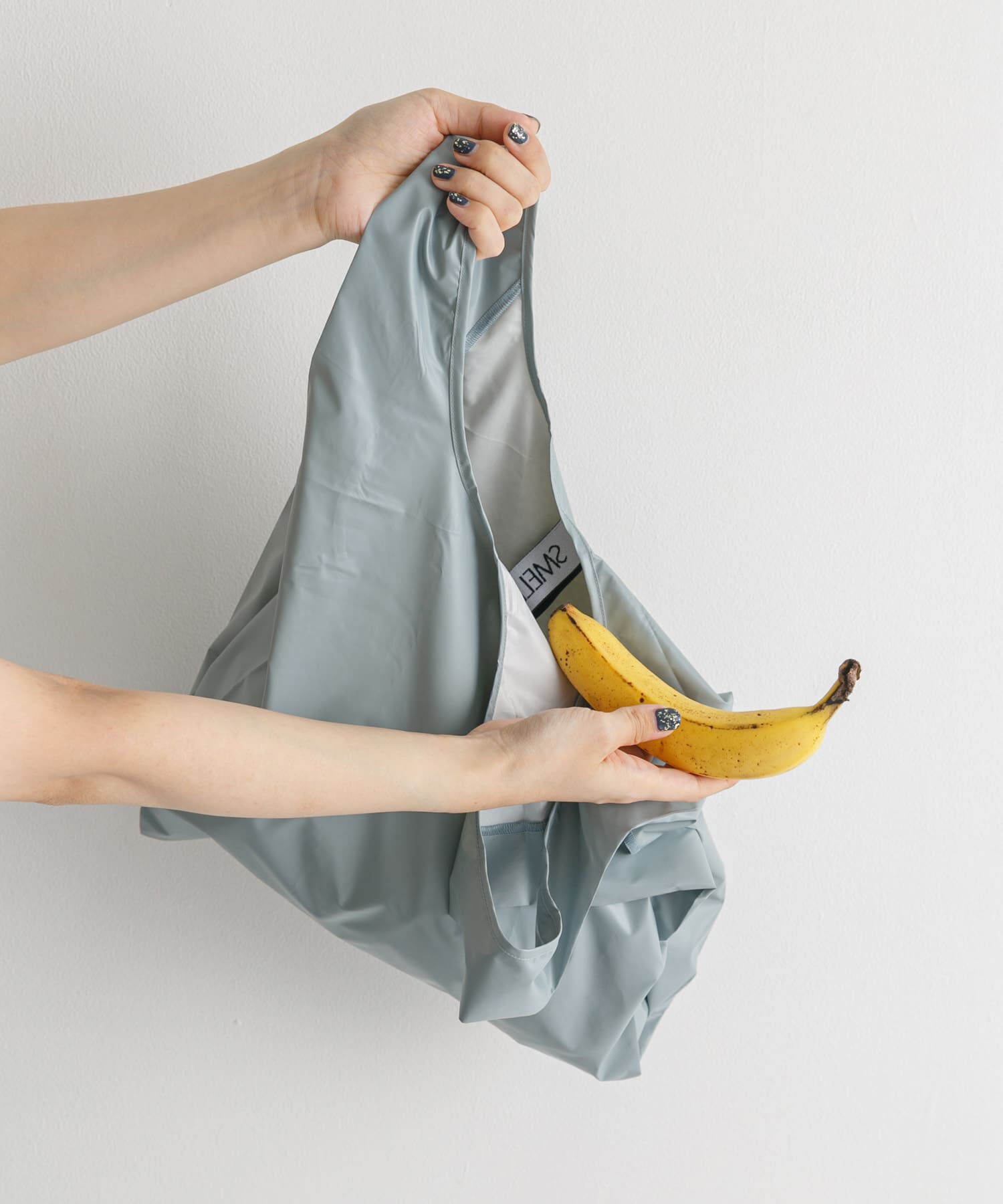 SMELLY「コンパクトマルシェバッグ」|エコバッグ|ブルー