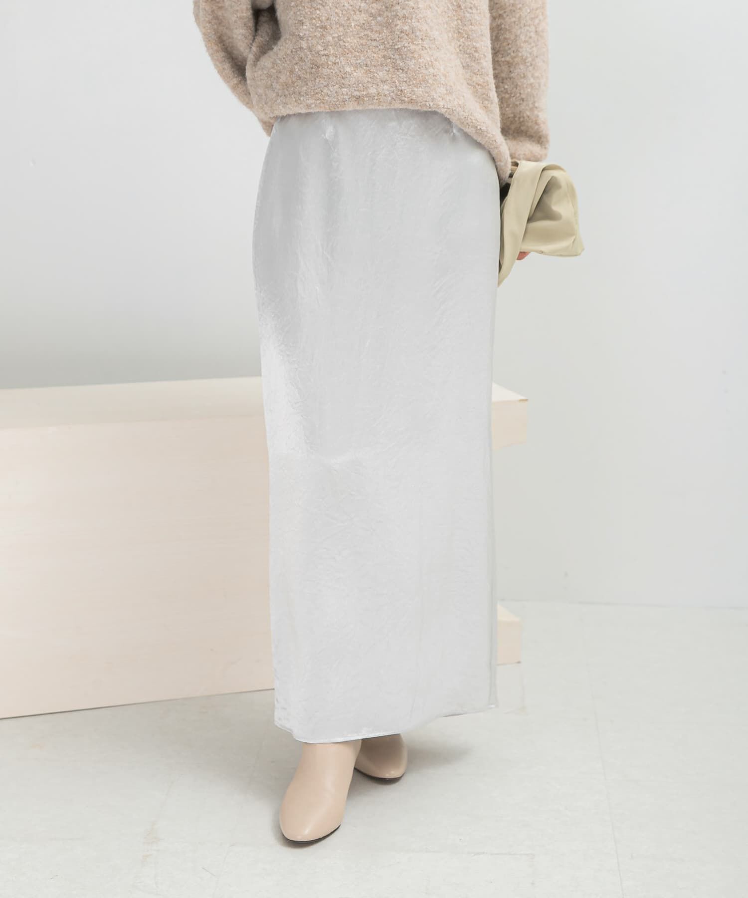 URBAN RESEARCH ROSSO「アセテートサテンストレートスカート」|スカート|