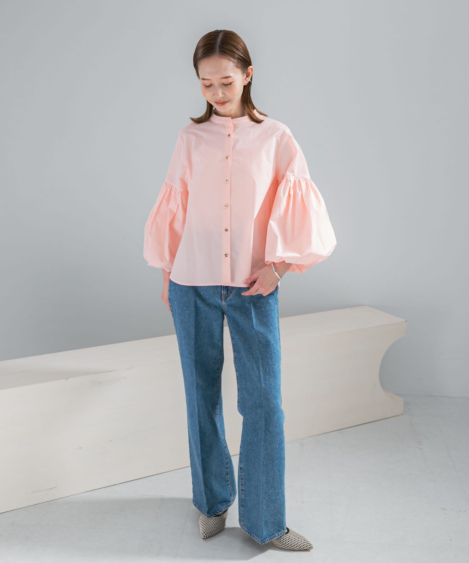 URBAN RESEARCH ROSSO「ボリュームスリーブシャツブラウス」|シャツ・ブラウス|