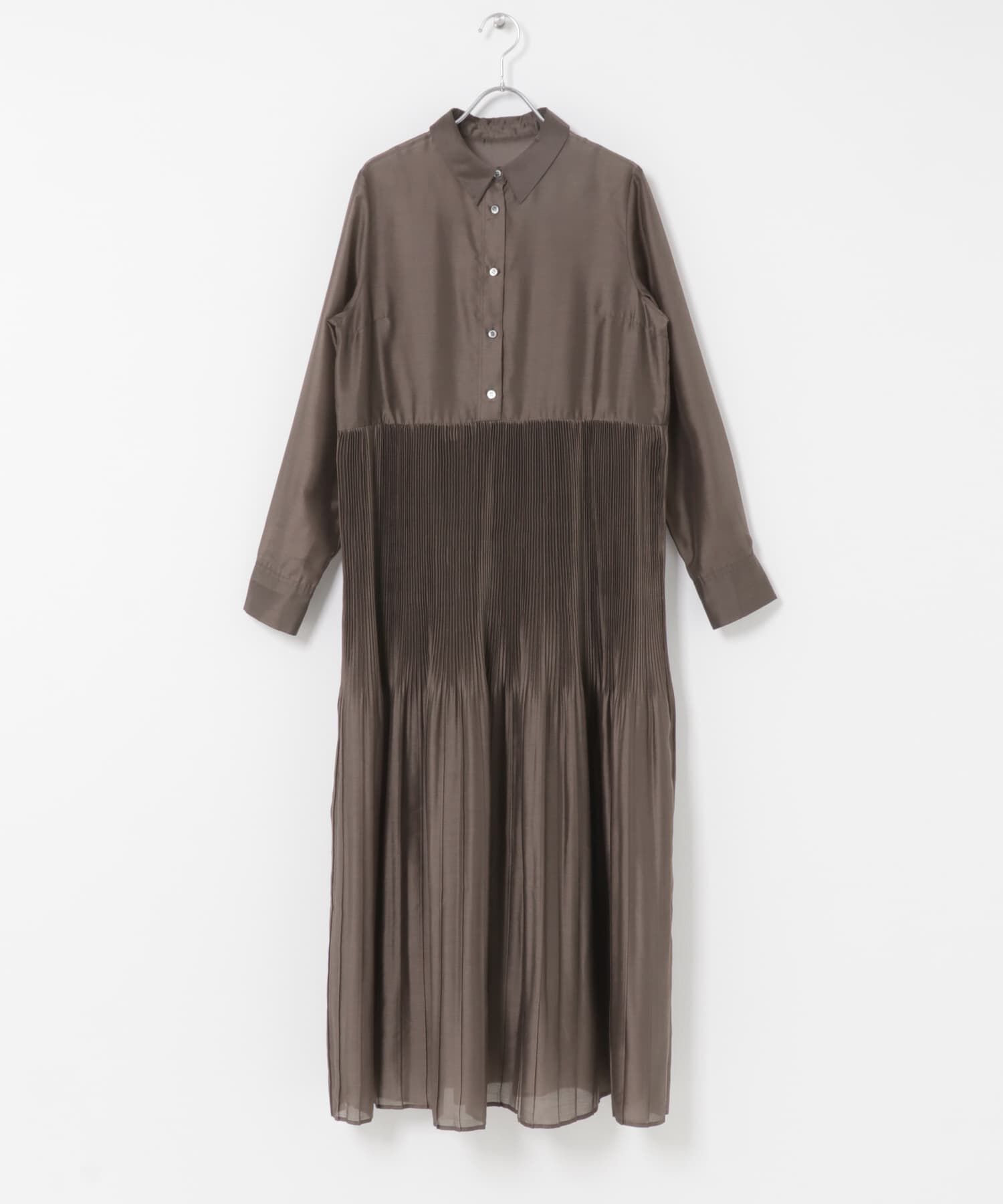 URBAN RESEARCH ROSSO「プリーツロングシャツワンピース」|ワンピース|