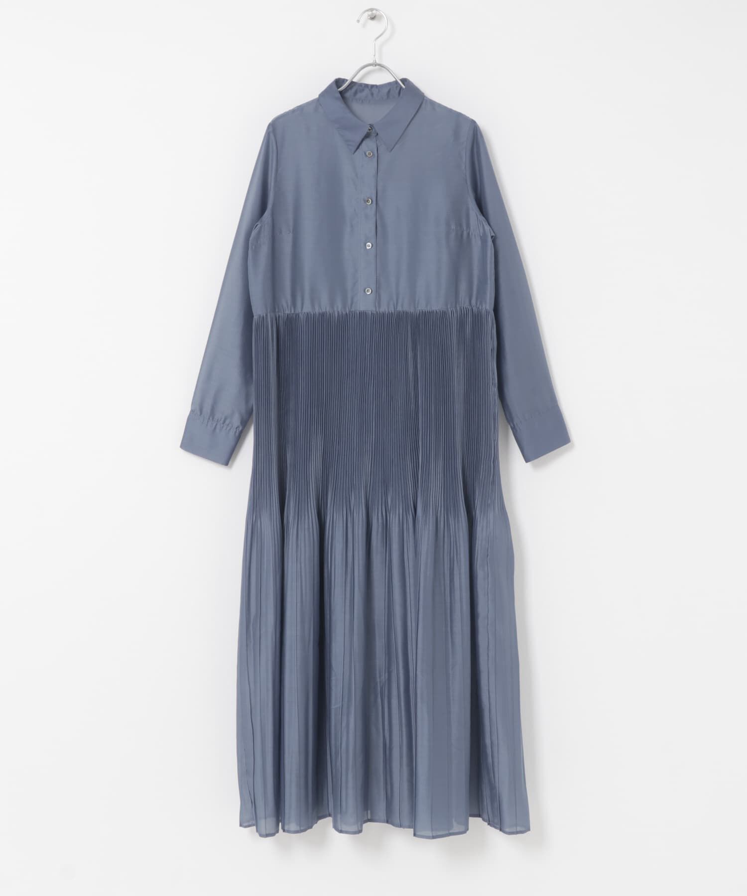 URBAN RESEARCH ROSSO「プリーツロングシャツワンピース」|ワンピース|