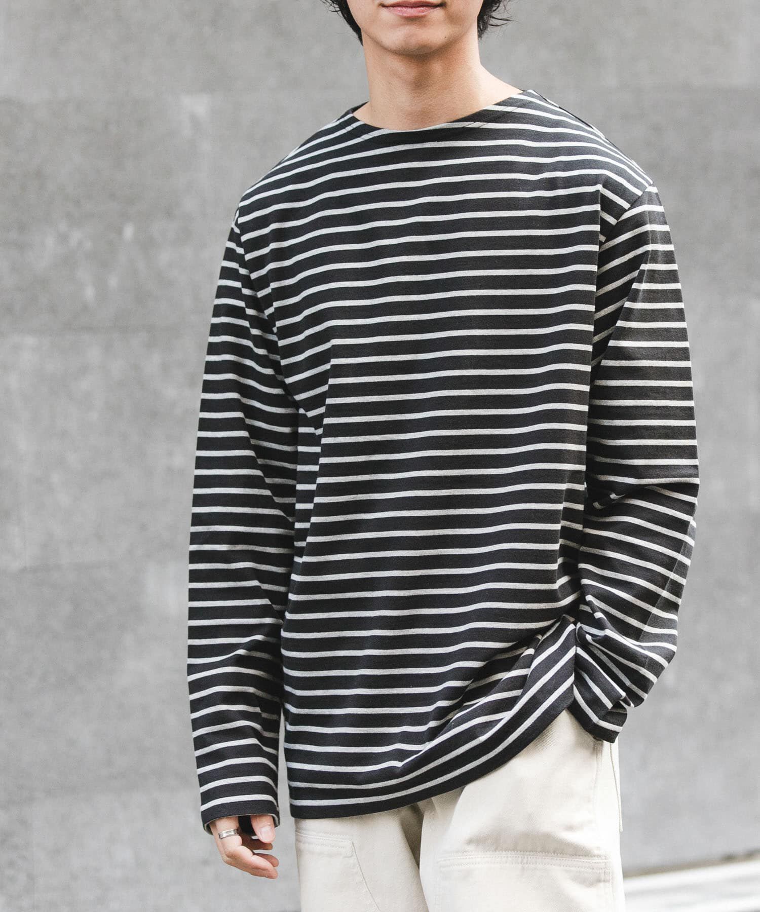 URBAN RESEARCH DOORS「FORK&SPOON　ボートネックボーダー」|Tシャツ・カットソー|