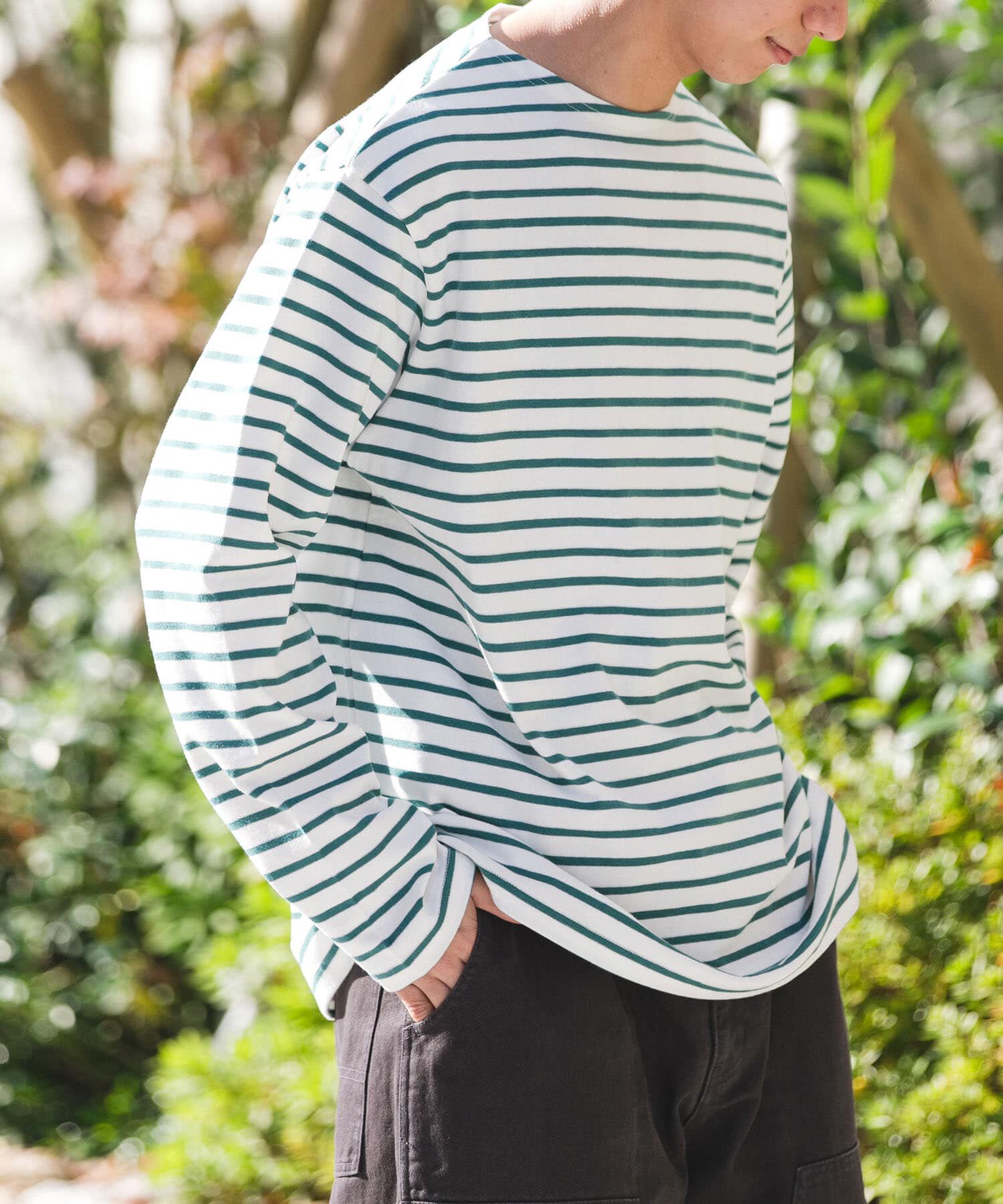 URBAN RESEARCH DOORS「FORK&SPOON　ボートネックボーダー」|Tシャツ・カットソー|