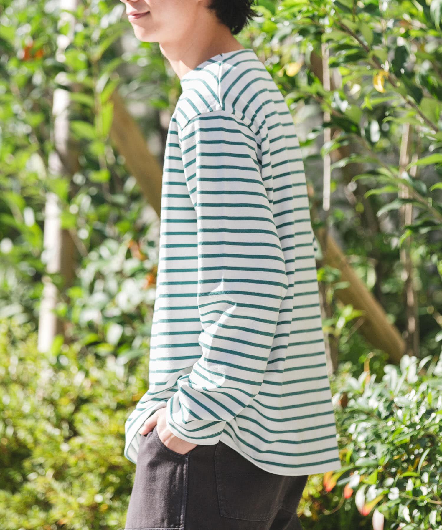 URBAN RESEARCH DOORS「FORK&SPOON　ボートネックボーダー」|Tシャツ・カットソー|