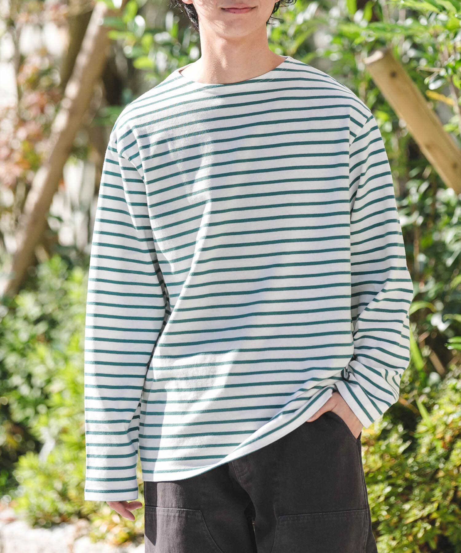 URBAN RESEARCH DOORS「FORK&SPOON　ボートネックボーダー」|Tシャツ・カットソー|