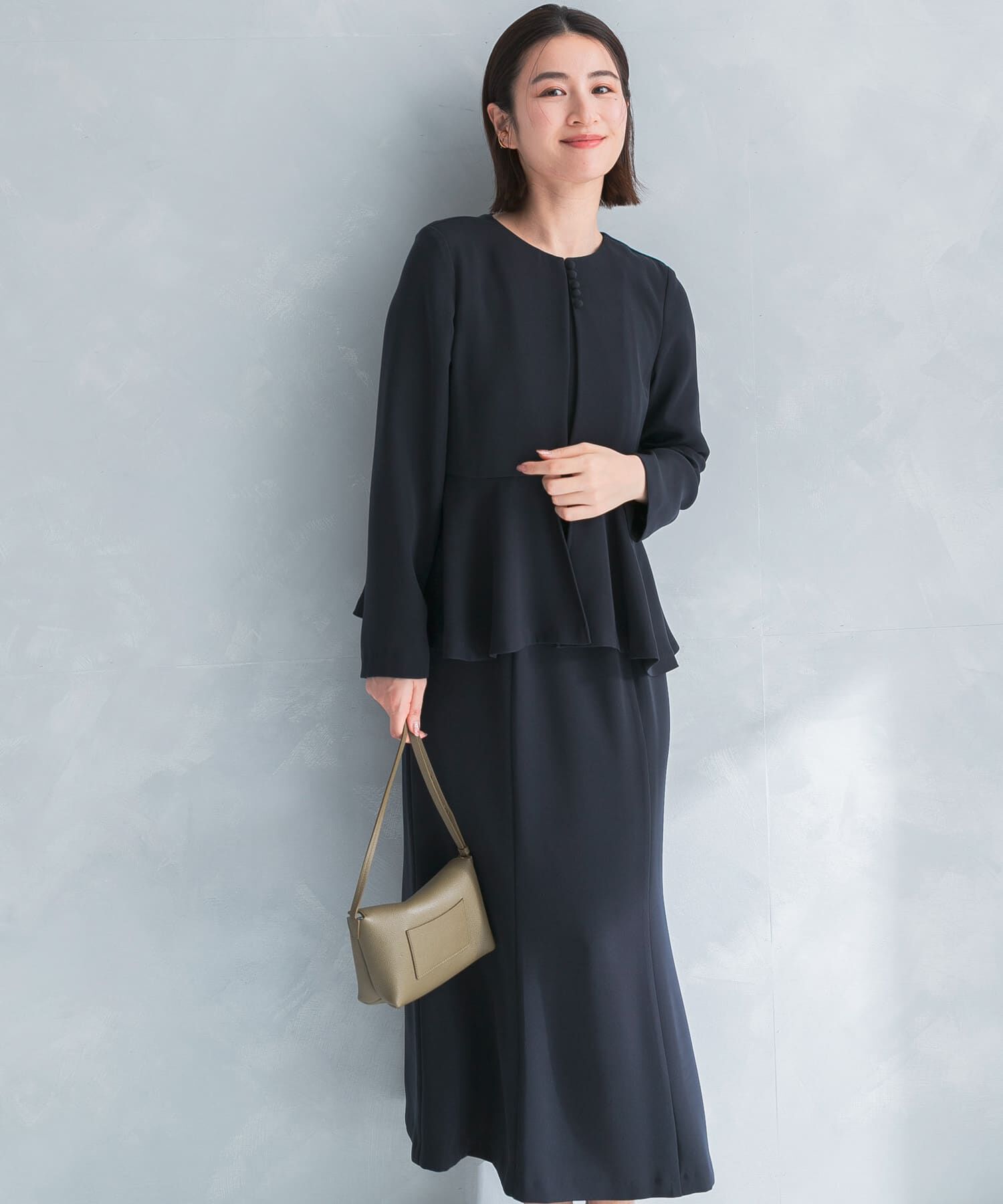 URBAN RESEARCH ROSSO「kaene　フレアジャケットセットワンピース」|ワンピース|ネイビー