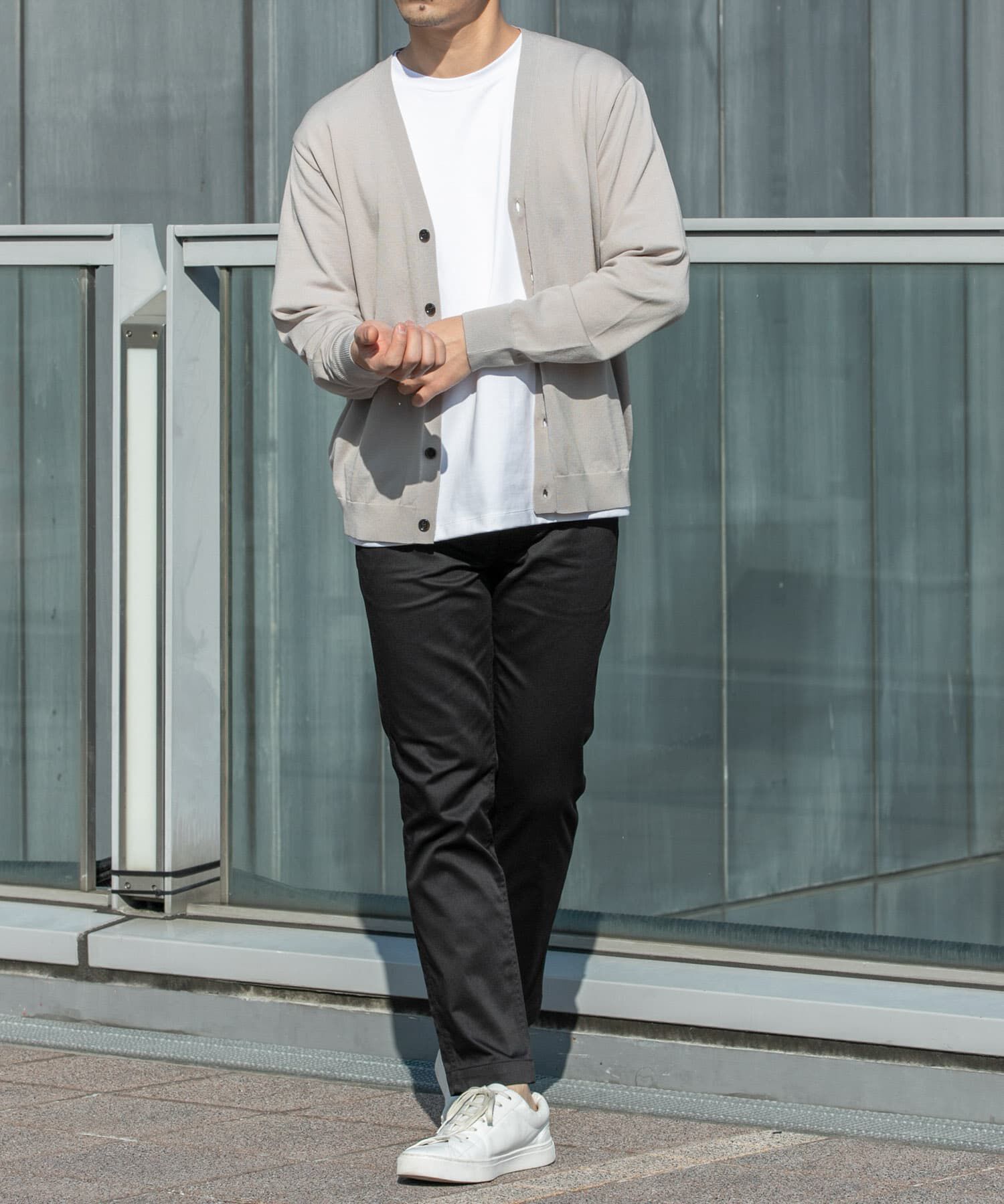 URBAN RESEARCH ROSSO「『WEB限定』シルク混ベーシックカーディガン」|カーディガン|