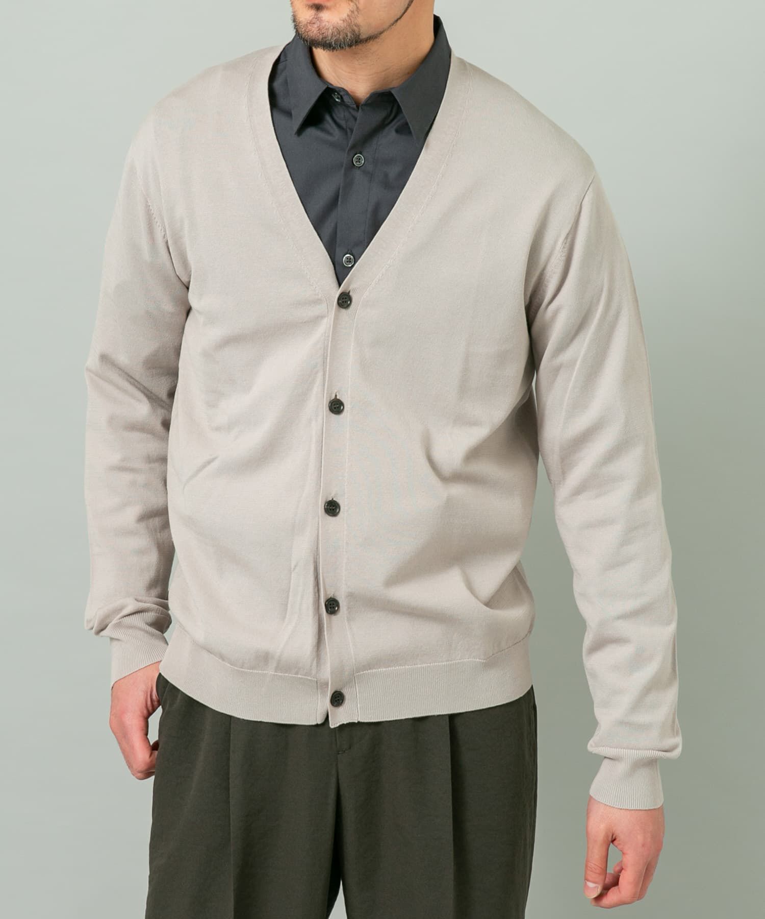 URBAN RESEARCH ROSSO「『WEB限定』シルク混ベーシックカーディガン」|カーディガン|