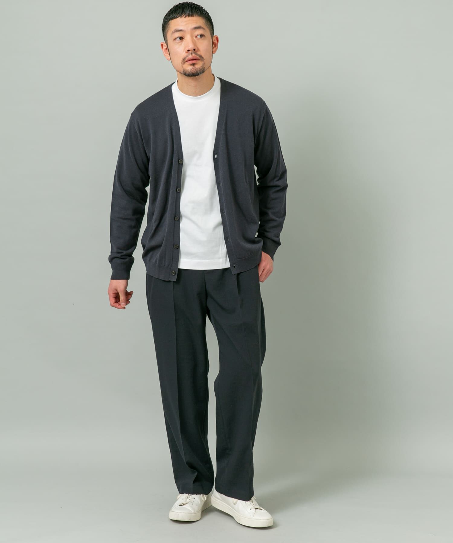 URBAN RESEARCH ROSSO「『WEB限定』シルク混ベーシックカーディガン」|カーディガン|