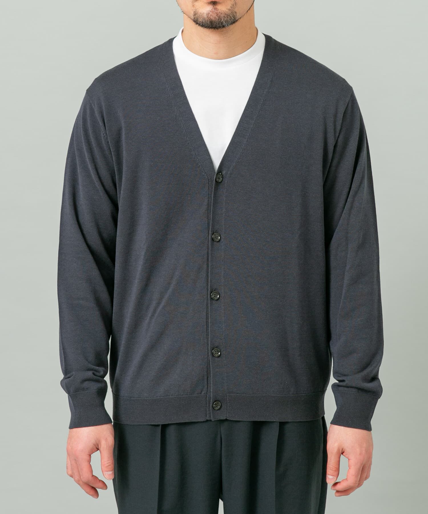 URBAN RESEARCH ROSSO「『WEB限定』シルク混ベーシックカーディガン」|カーディガン|