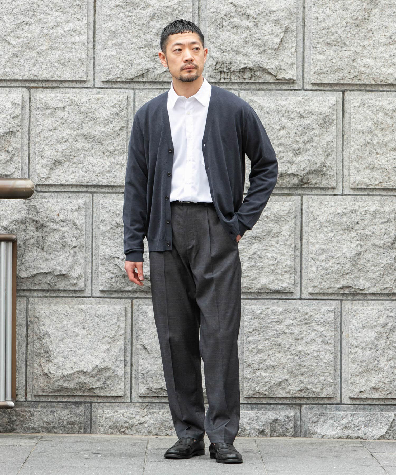 URBAN RESEARCH ROSSO「『WEB限定』シルク混ベーシックカーディガン」|カーディガン|