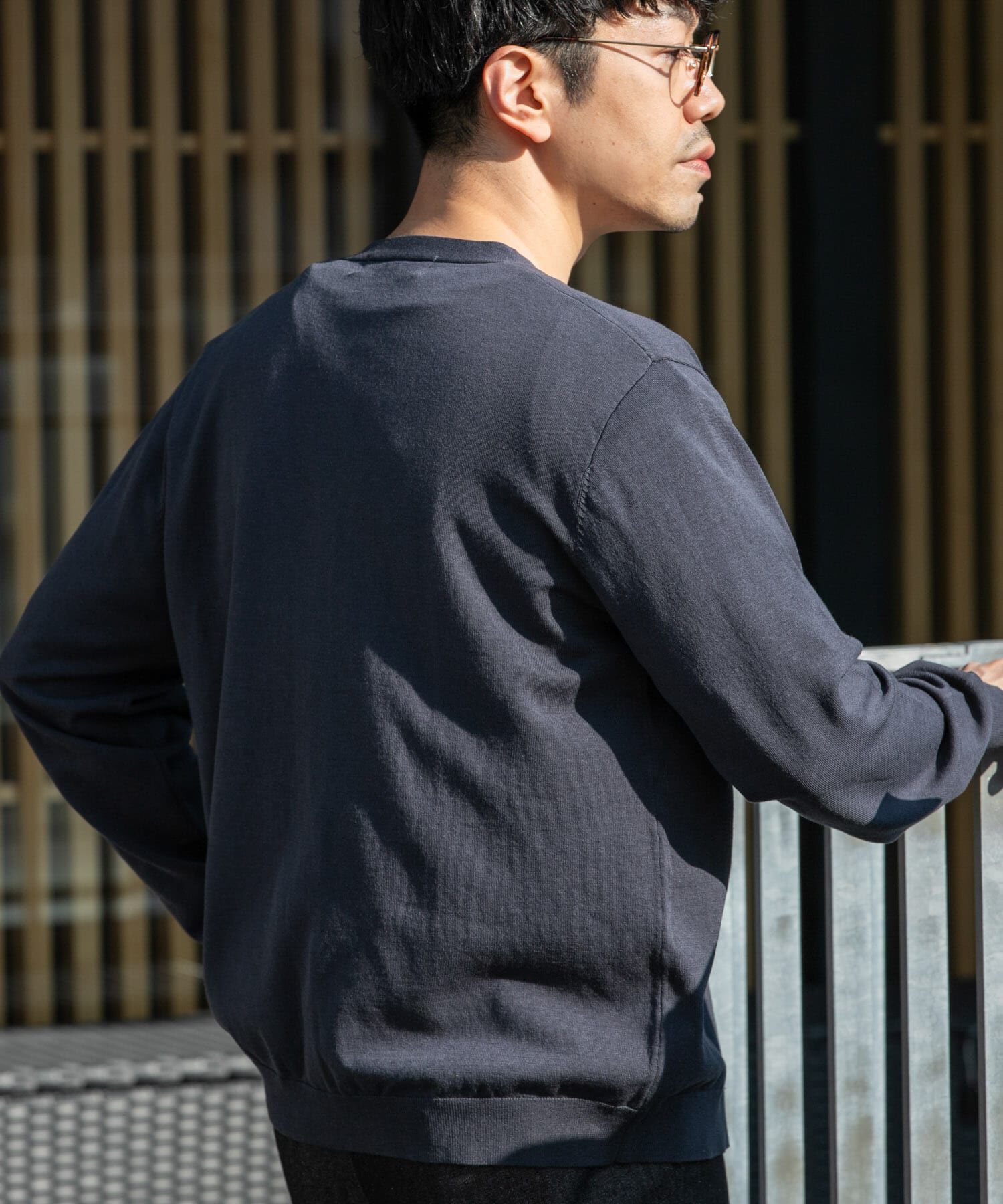 URBAN RESEARCH ROSSO「『WEB限定』シルク混ベーシックカーディガン」|カーディガン|