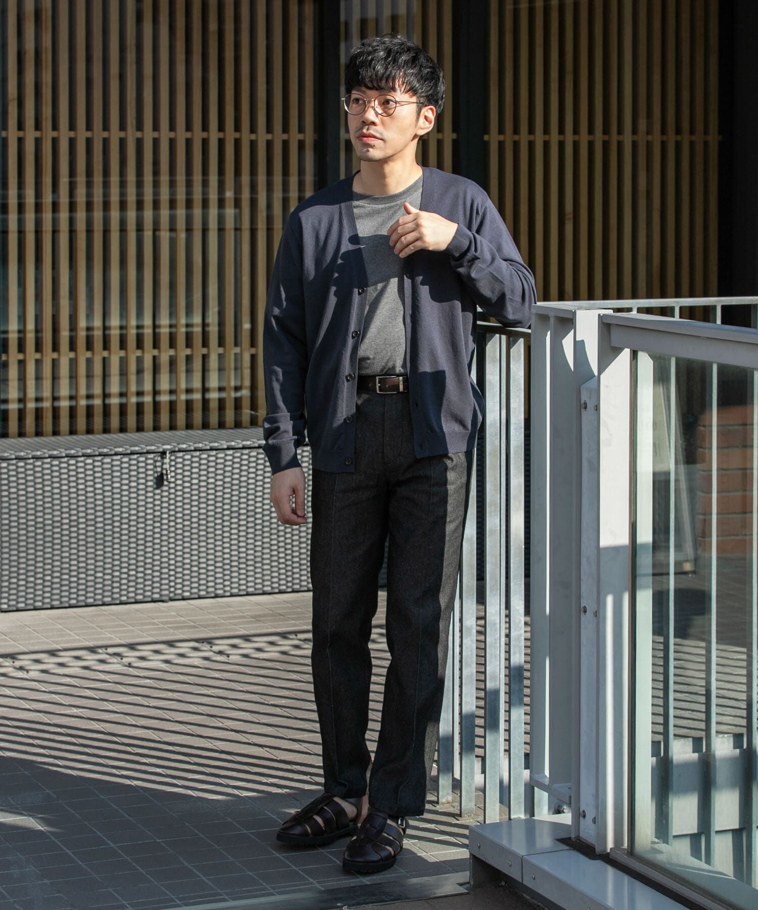 URBAN RESEARCH ROSSO「『WEB限定』シルク混ベーシックカーディガン」|カーディガン|