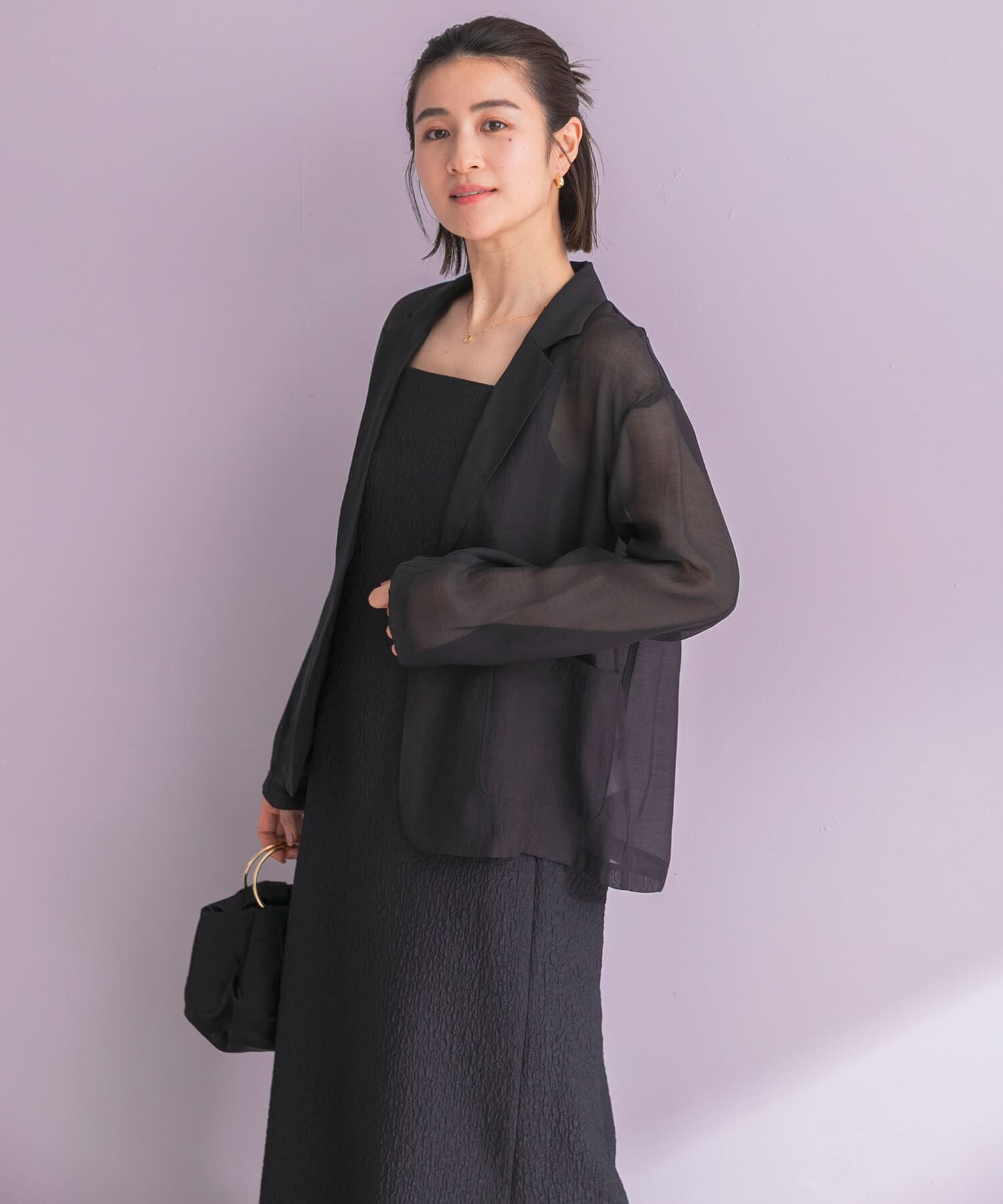 URBAN RESEARCH ROSSO「ジャケットsetジャガードドレス」|ワンピース|