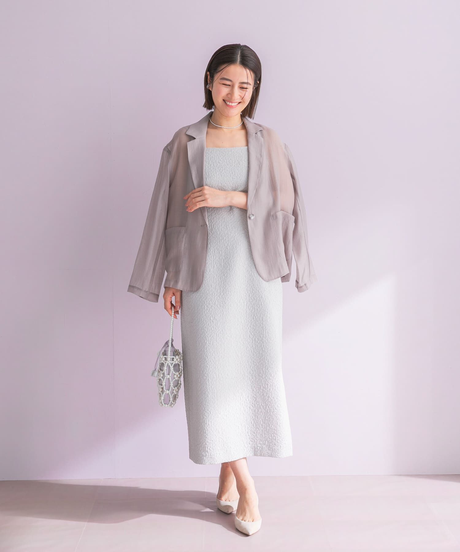 URBAN RESEARCH ROSSO「ジャケットsetジャガードドレス」|ワンピース|