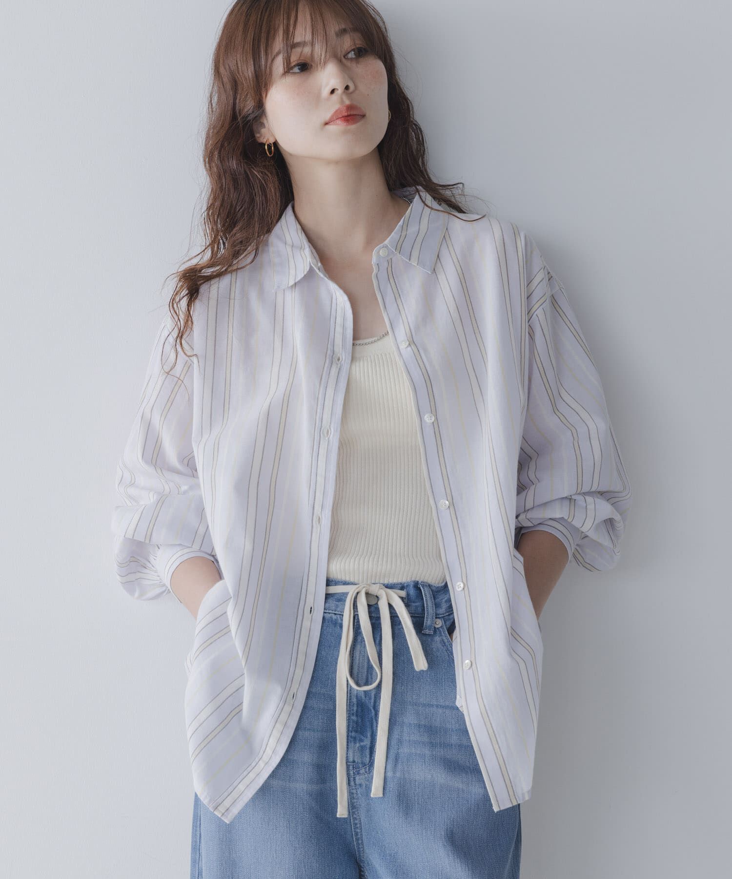 Sonny Label 「エアリーコットンストライプアソートシャツ」|シャツ・ブラウス|ラベンダー