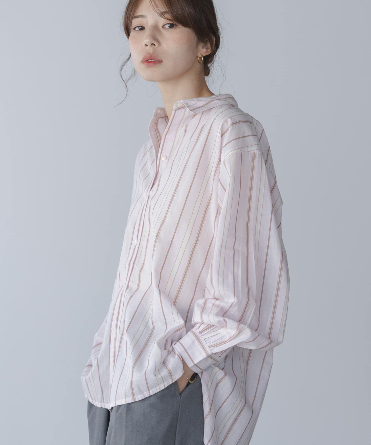 Sonny Label 「エアリーコットンストライプアソートシャツ」|シャツ・ブラウス|ピンク