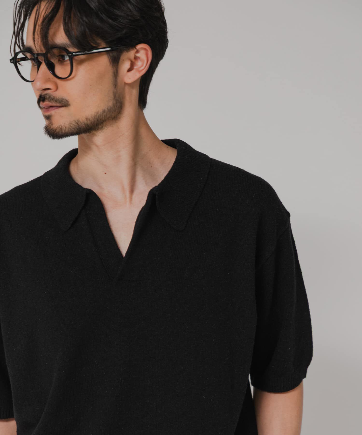 URBAN RESEARCH「SILK NOIL SKIPPER POLO」|ポロシャツ|